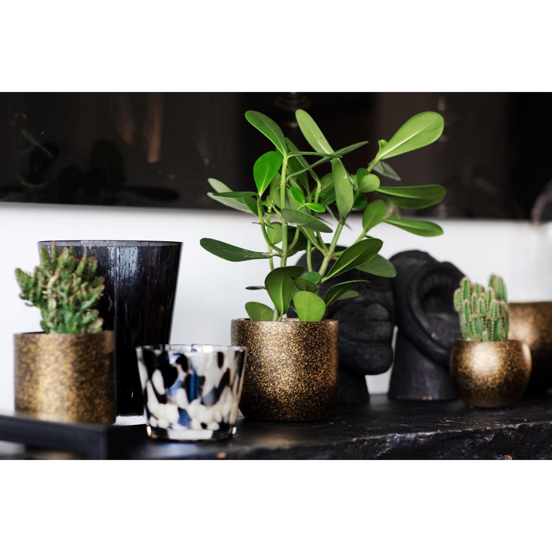 Capi Europe Vaas bol Terrazzo Gold - 10x9 - Goud