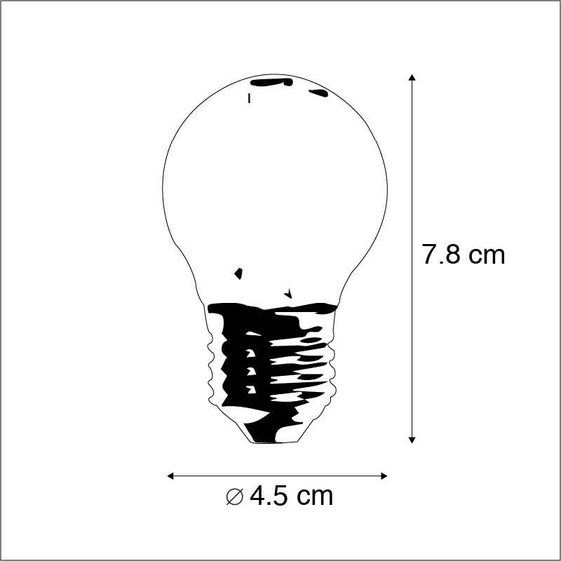 LUEDD Set van 3 E27 dimbare LED kogellampen P45 5W 470 lm 2700K