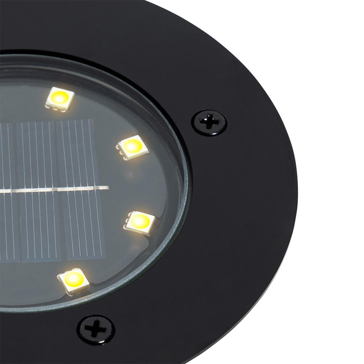 QAZQA Set van 6 grondspots zwart incl. LED IP65 Solar - Terry