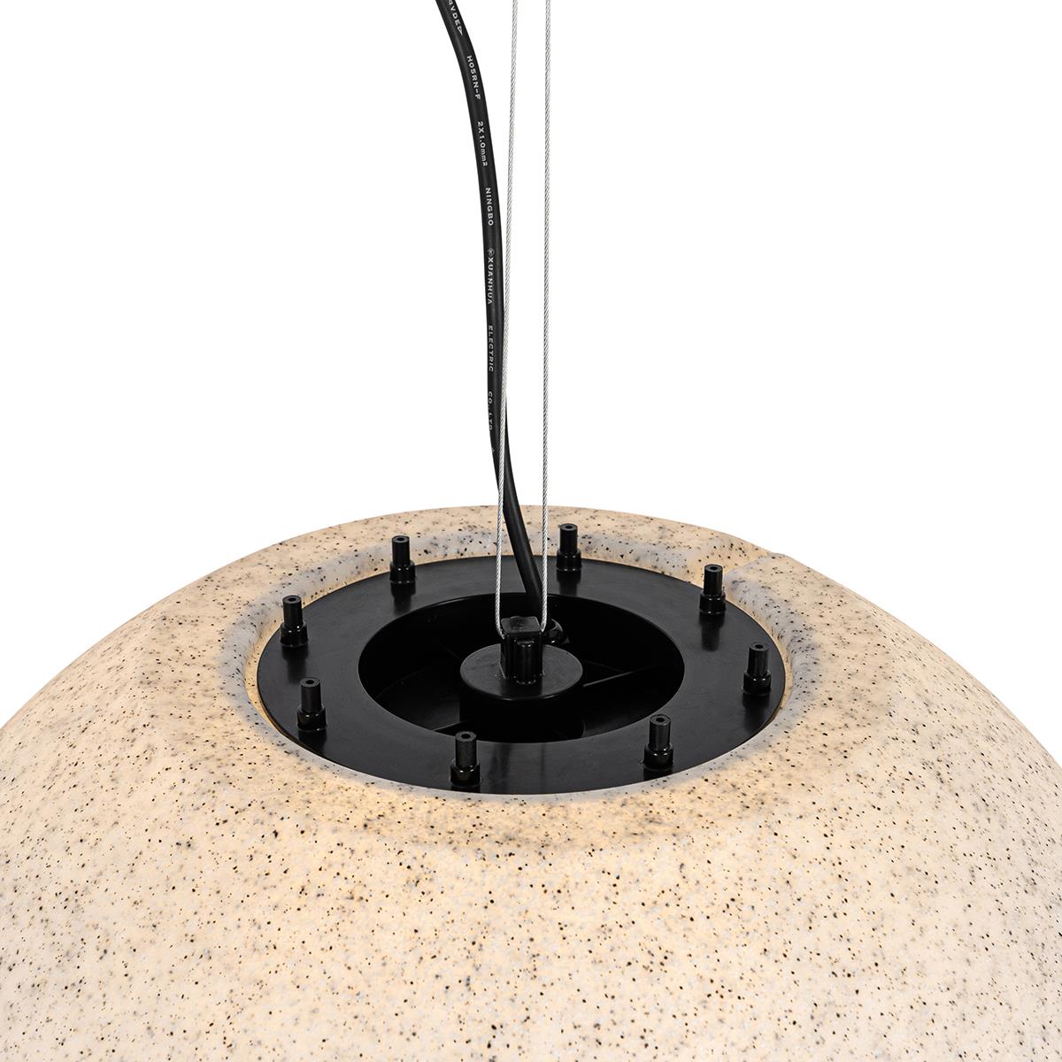 QAZQA Moderne buiten hanglamp grijs 56 cm IP65 - Nura