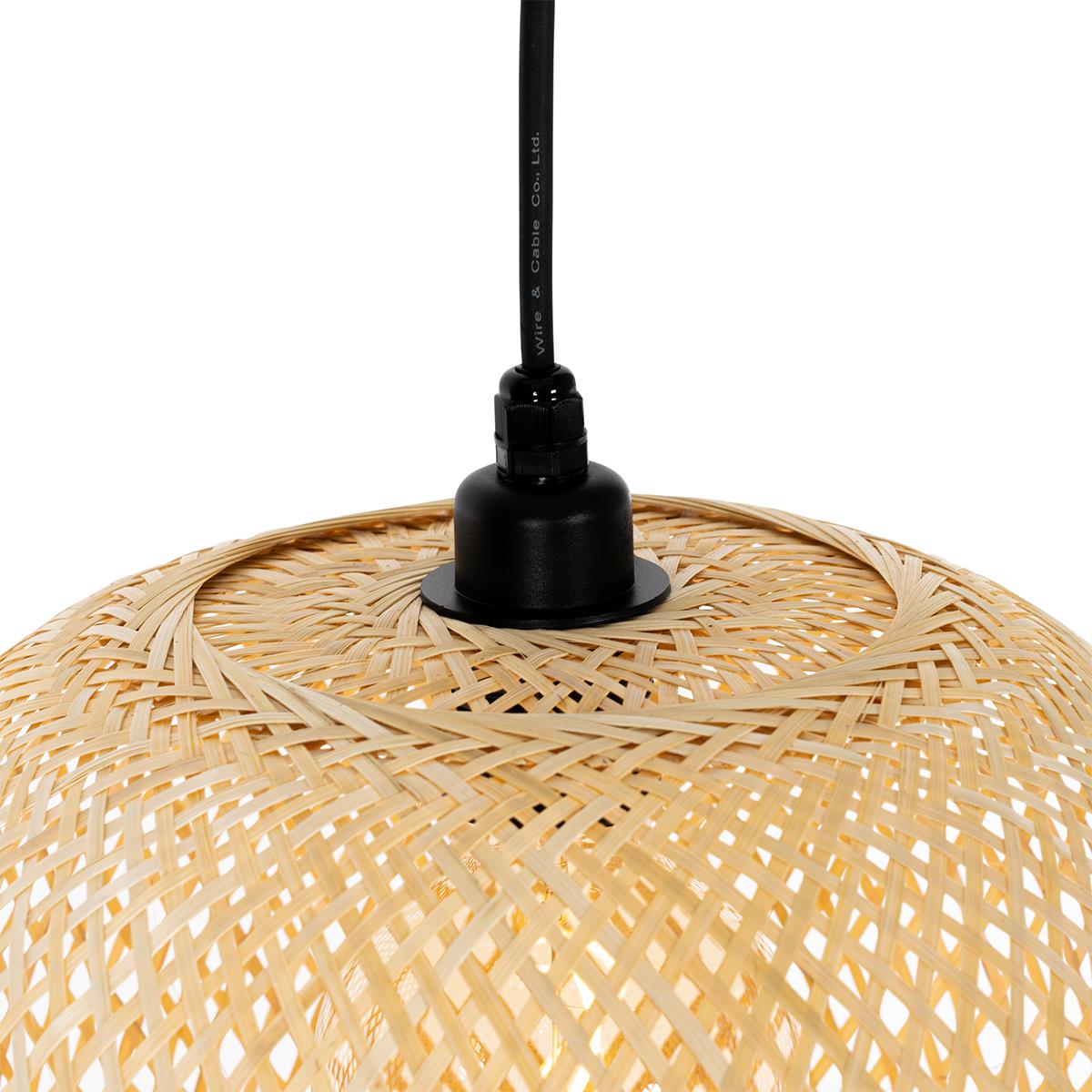 QAZQA Oosterse buiten hanglamp bamboe 3-lichts IP44 - Rafael