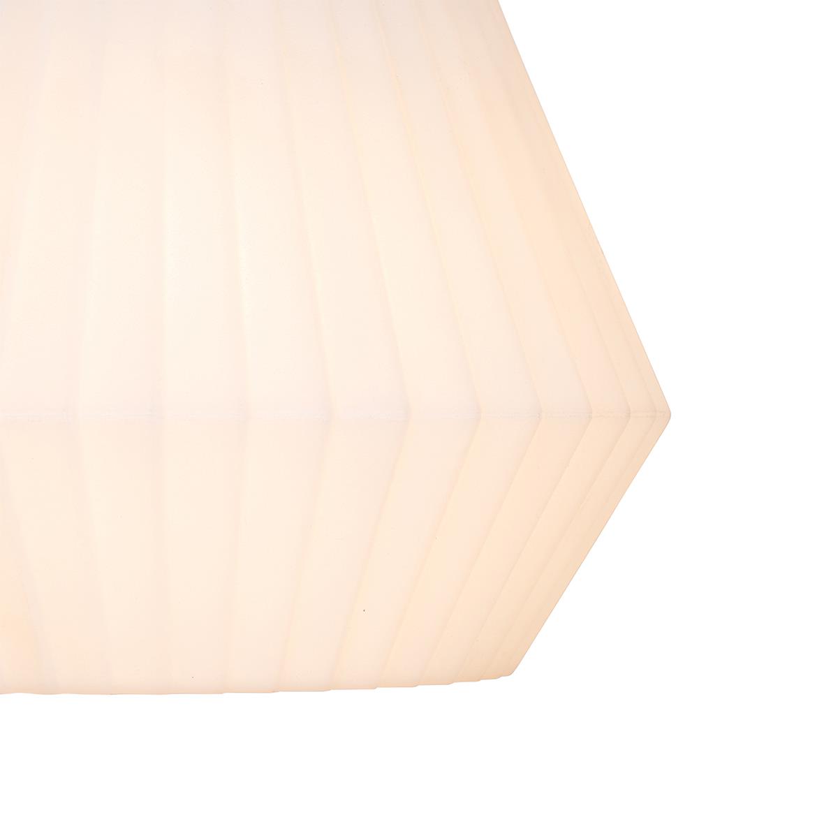 QAZQA Moderne buiten hanglamp zwart met witte kap 32.9 cm IP44 -