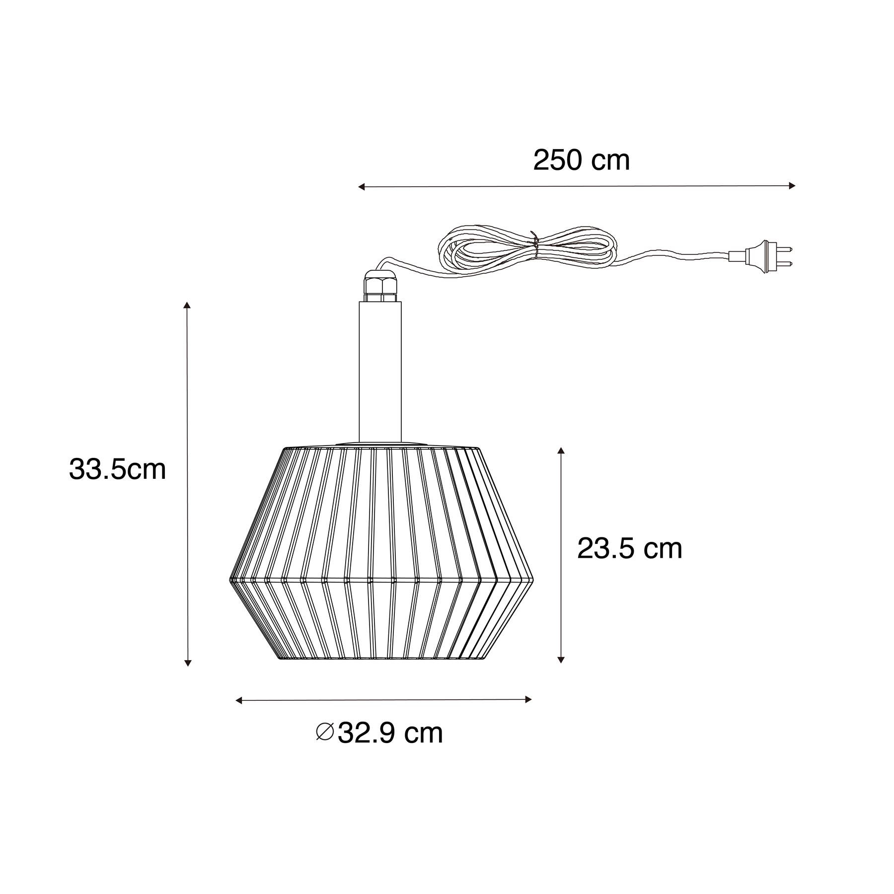 QAZQA Moderne buiten hanglamp zwart met witte kap 32.9 cm IP44 -