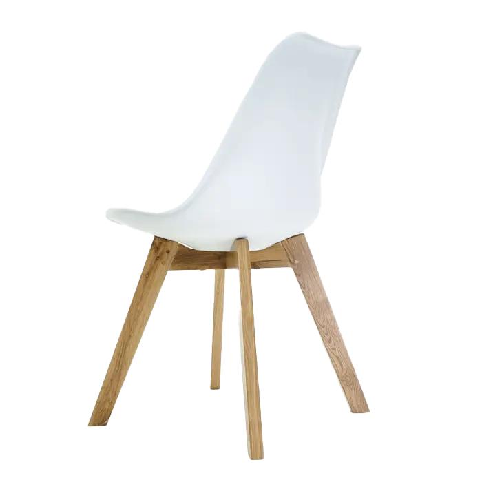 Essence Madera eetkamerstoel wit - houten onderstel