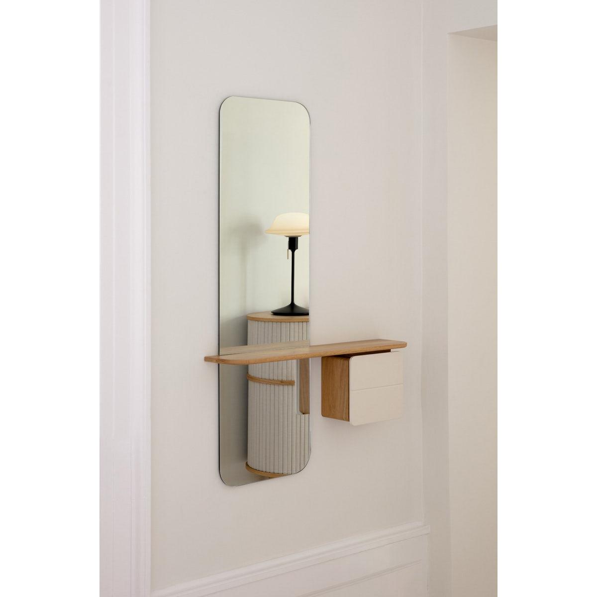 Umage One More Look Wandspiegel met Plank - Pearl White
