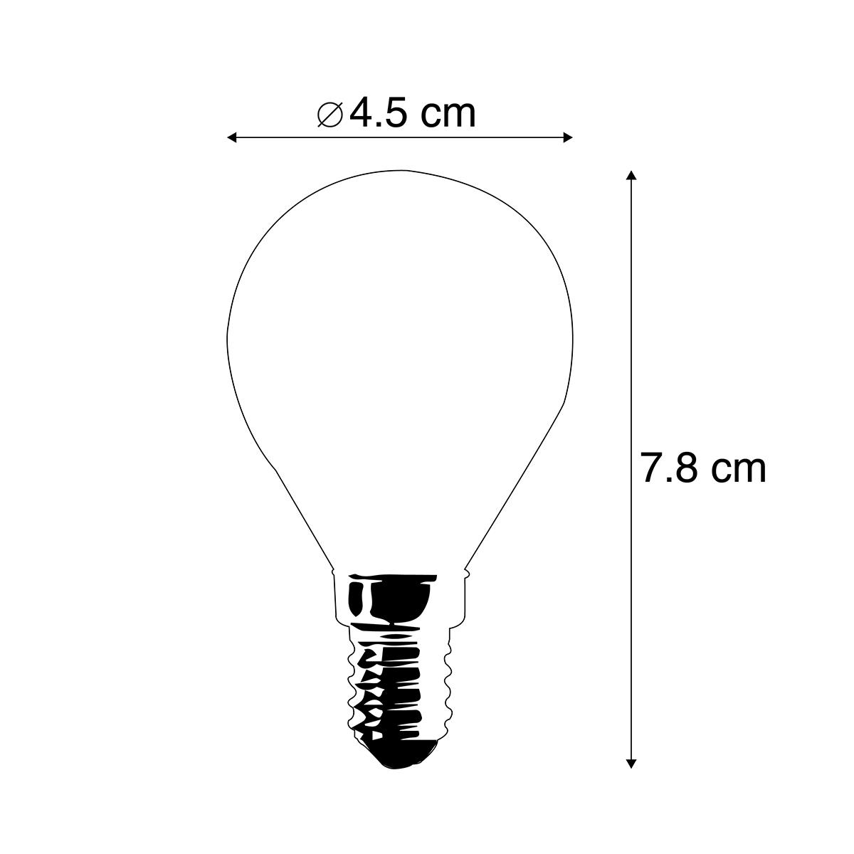 LUEDD Set van 4 E14 LED lampen P45 mat 3,5W 360 lm 2700K