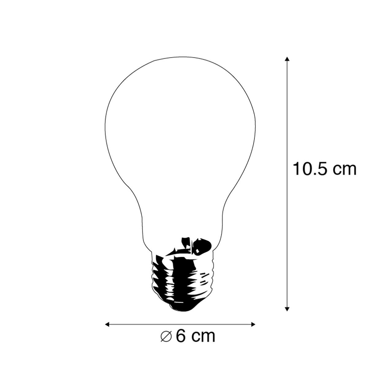 LUEDD Set van 3 E27 LED gedraaide filament lampen A60 helder 3W 210