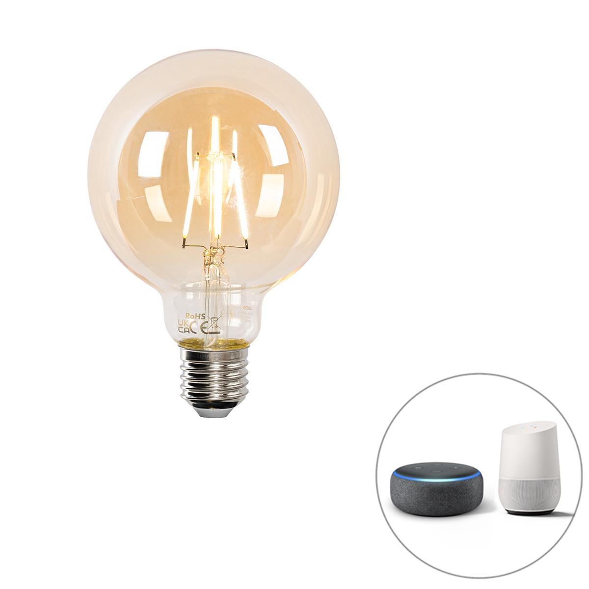 LUEDD Smart E27 LED lamp G95 goud 4,9W 470 lm 1800-4000K