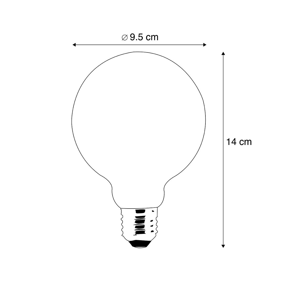 LUEDD Smart E27 LED lamp G95 goud 4,9W 470 lm 1800-4000K