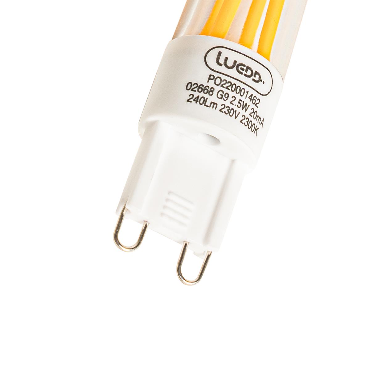 LUEDD G9 LED filament lamp 2,5W 240 lm 2300K