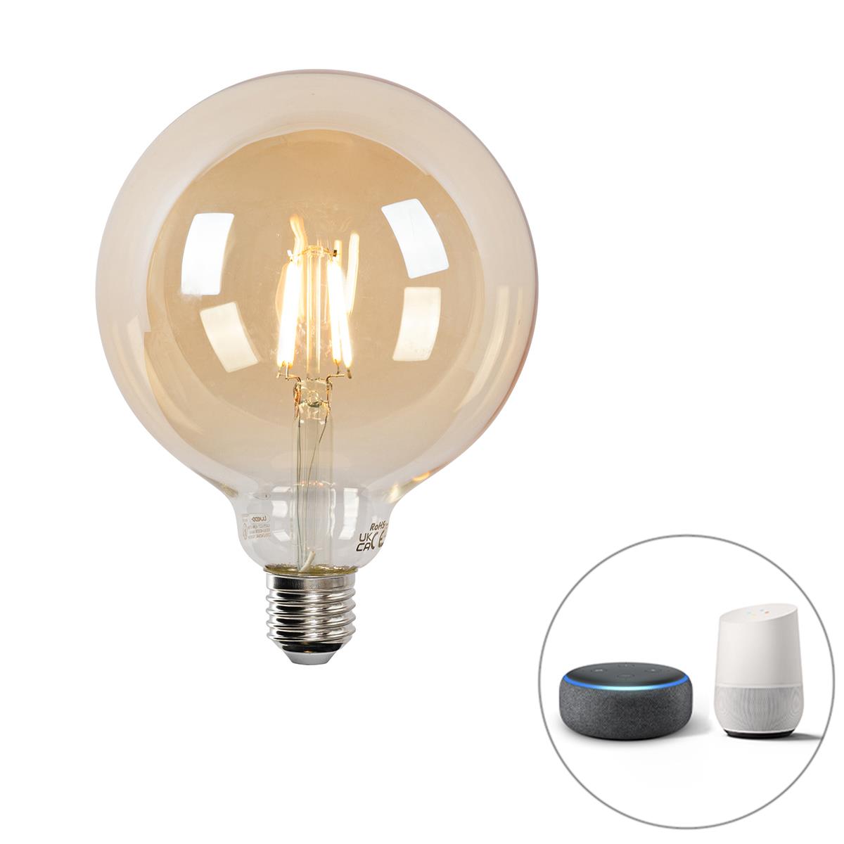 LUEDD Smart E27 LED lamp G125 goud 4,9W 470 lm 1800-4000K