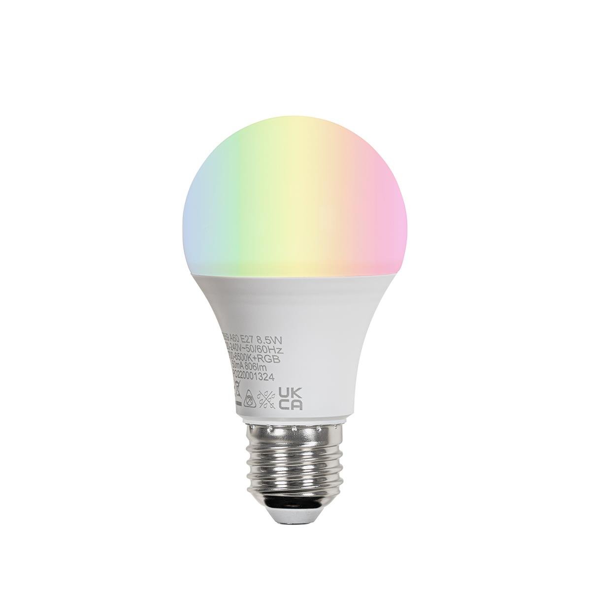 QAZQA Smart wand- en plafondlamp donkergrijs incl. Wifi A60 - Glow