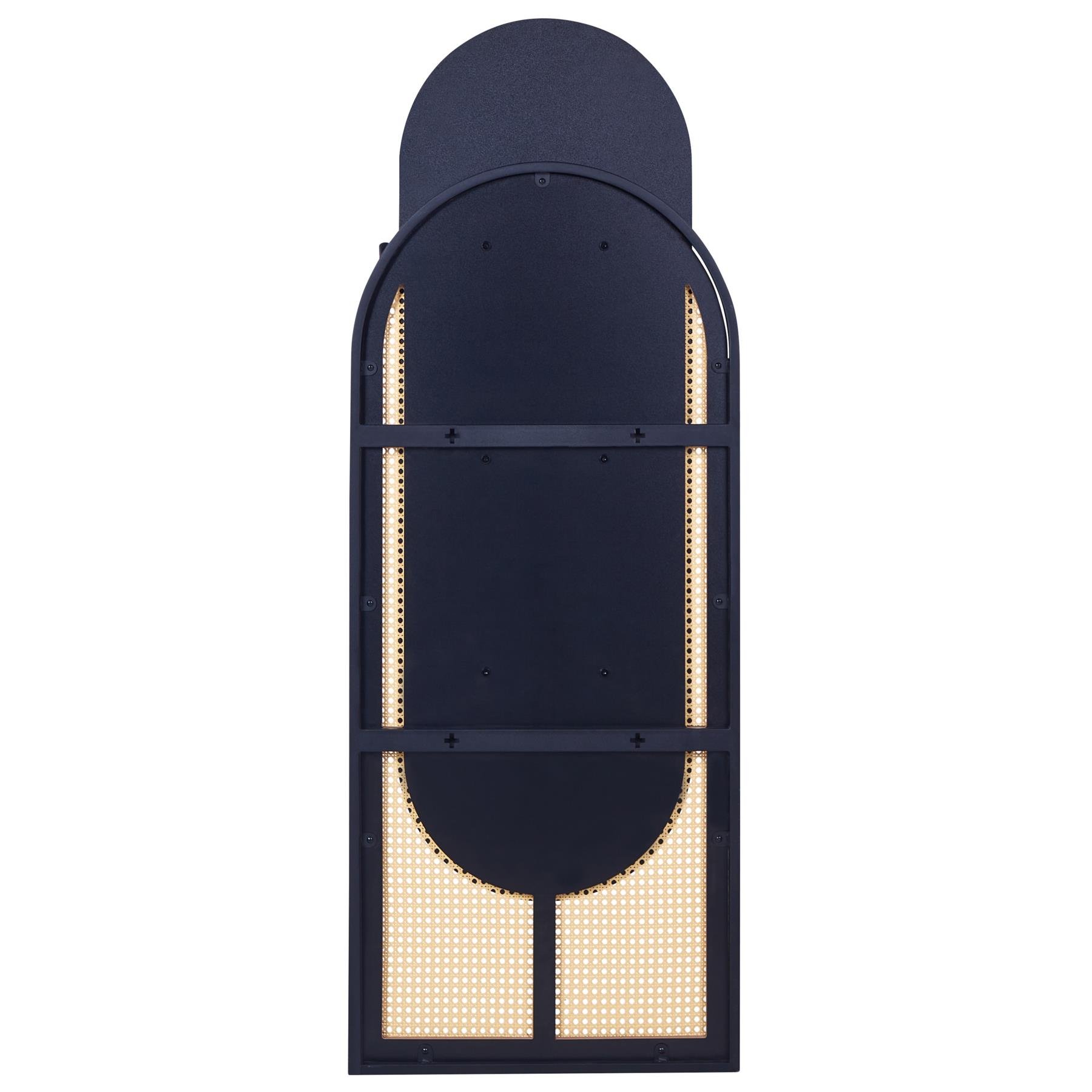 Beliani - NEVERS - Wandspiegel - Lichtbruin - Rotan