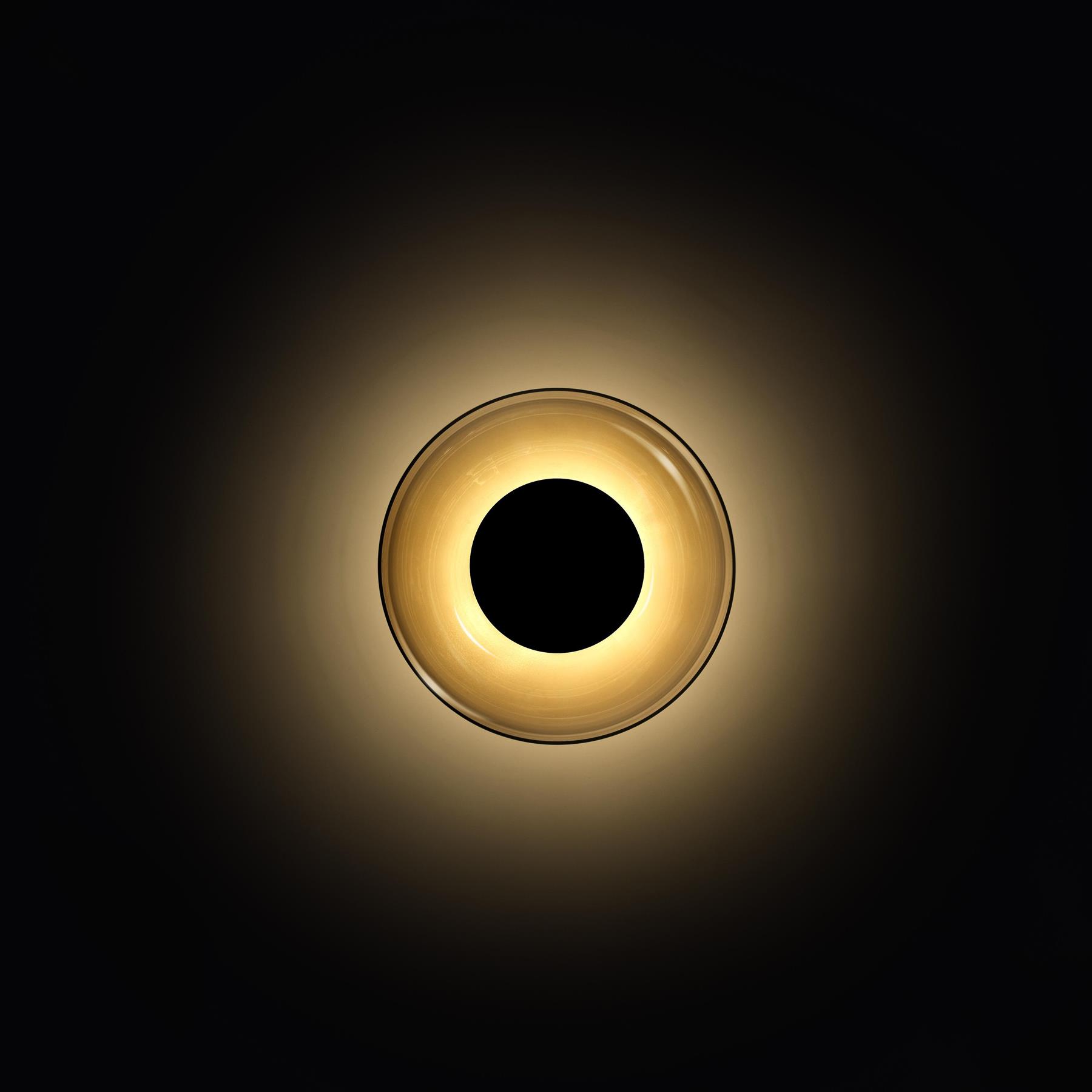 Marset Aura Plus wandlamp LED Ø25 transparant smoked