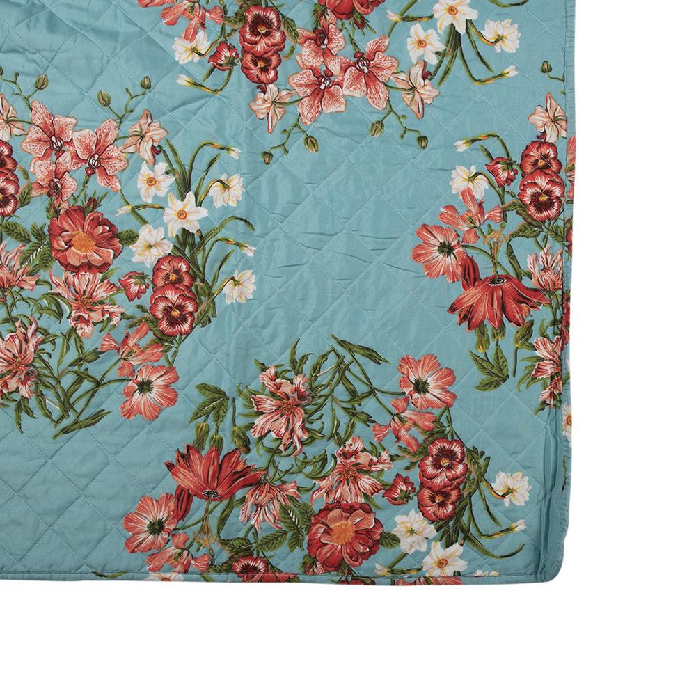 Clayre & Eef Bedsprei  240x260 cm Blauw Roze Katoen Polyester