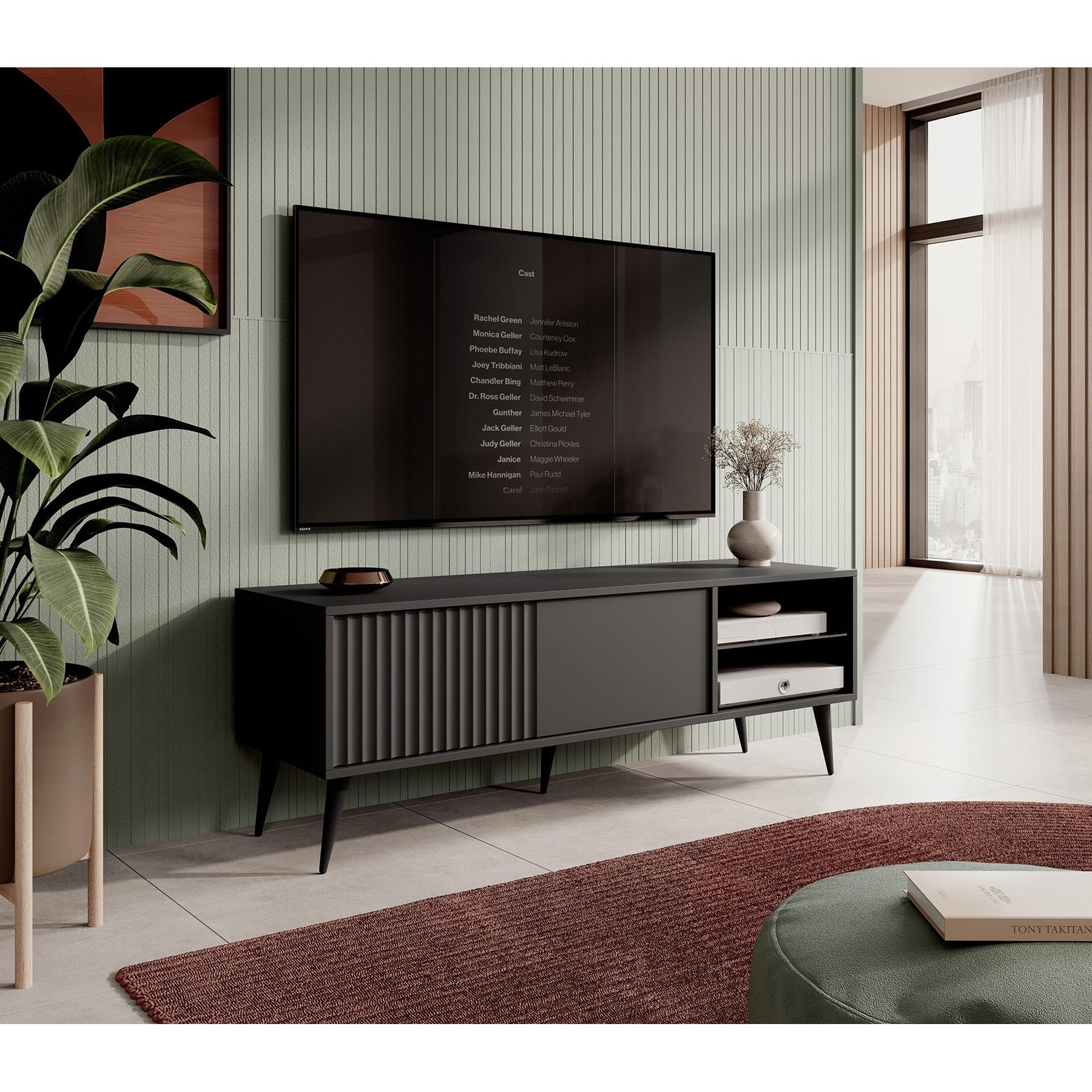 Meubella TV-Meubel Winq  - Antaciet - 135 cm