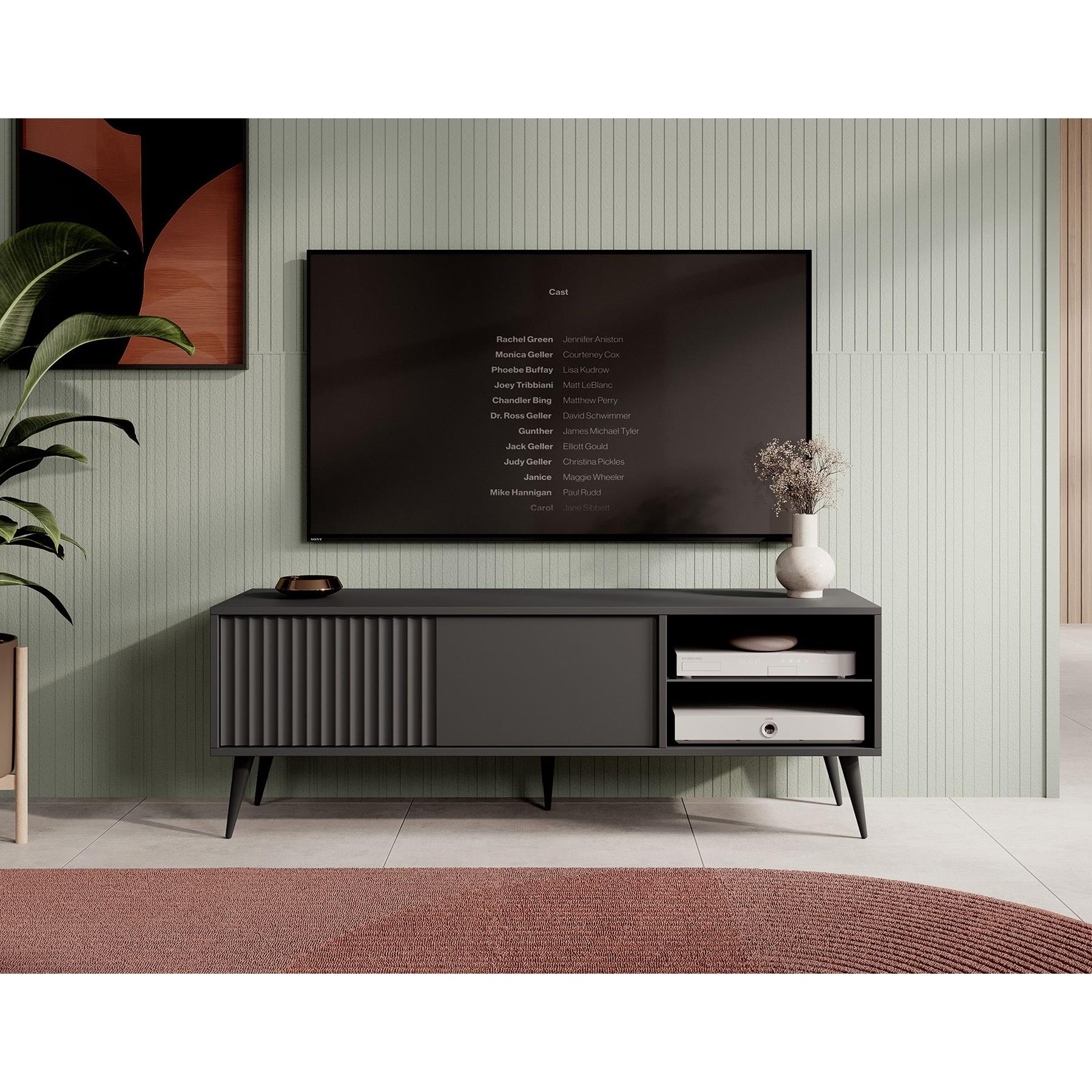 Meubella TV-Meubel Winq  - Antaciet - 135 cm