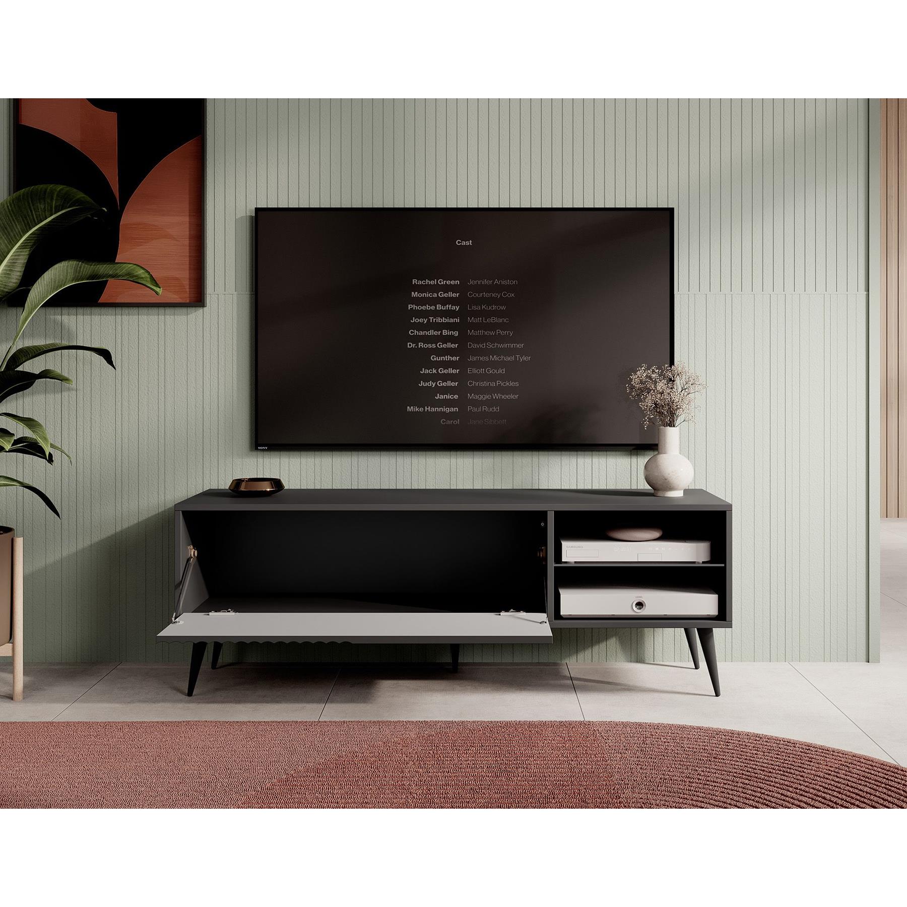 Meubella TV-Meubel Winq  - Antaciet - 135 cm