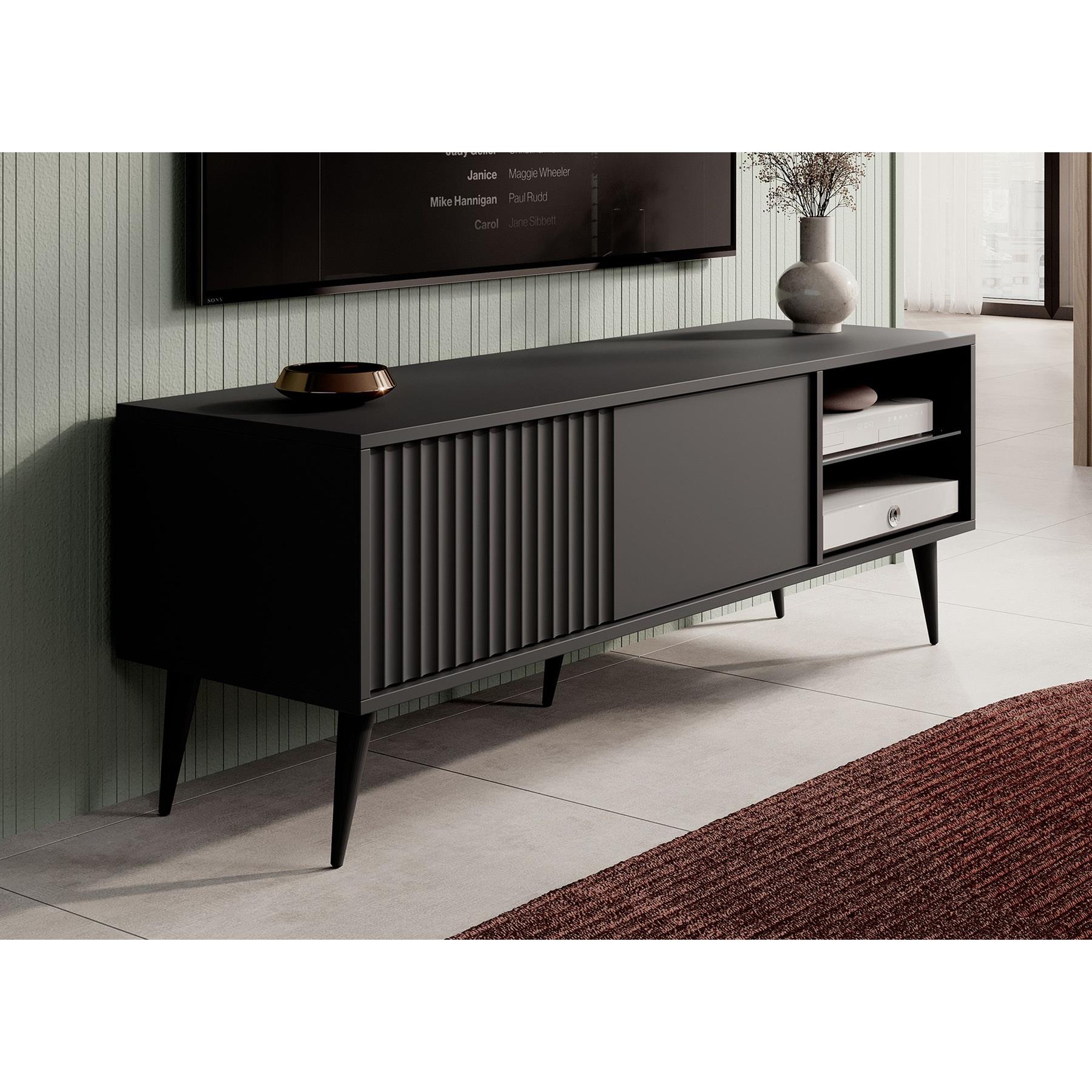 Meubella TV-Meubel Winq  - Antaciet - 135 cm