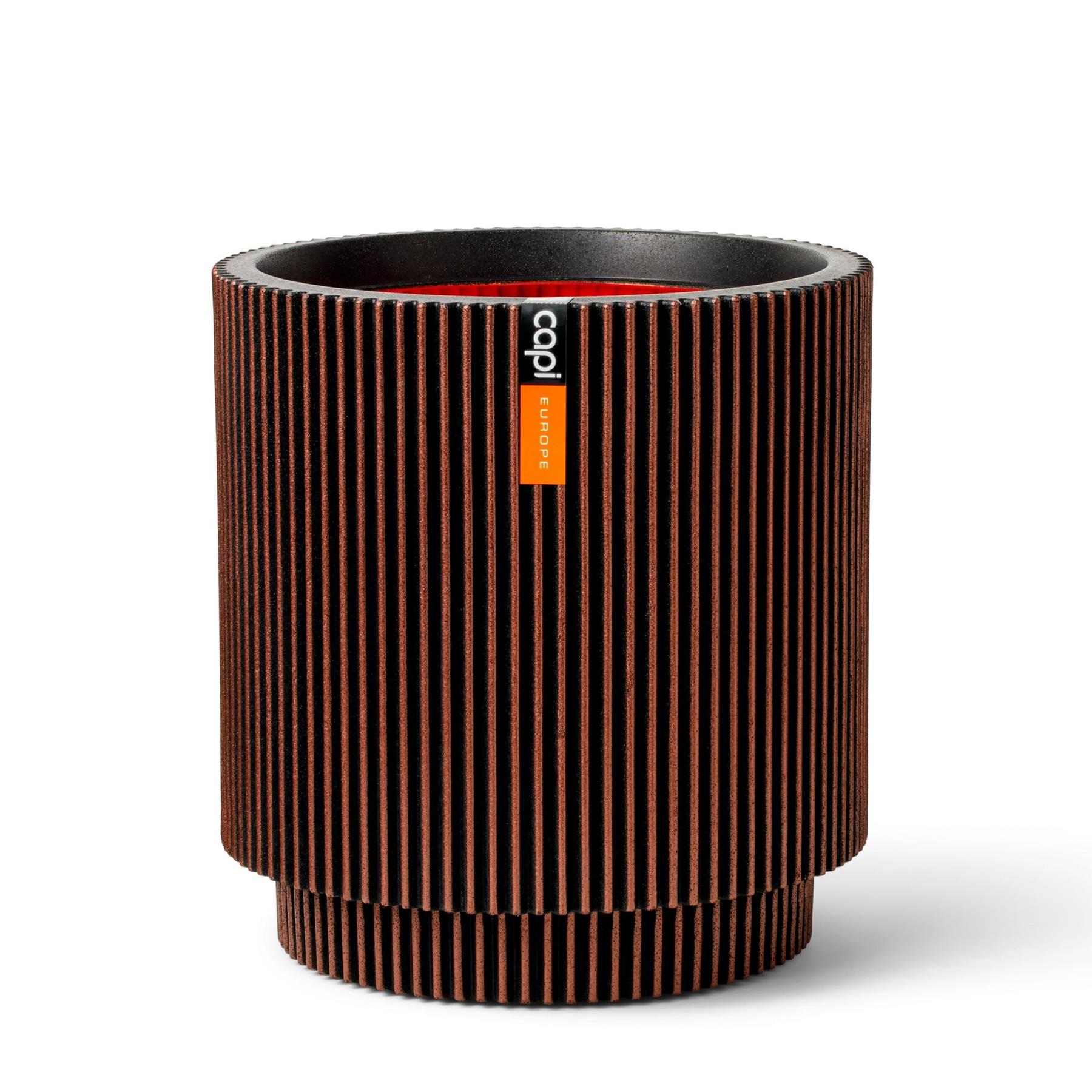 Capi Europe Vaas cilinder Groove NL - 35x38 - Koper