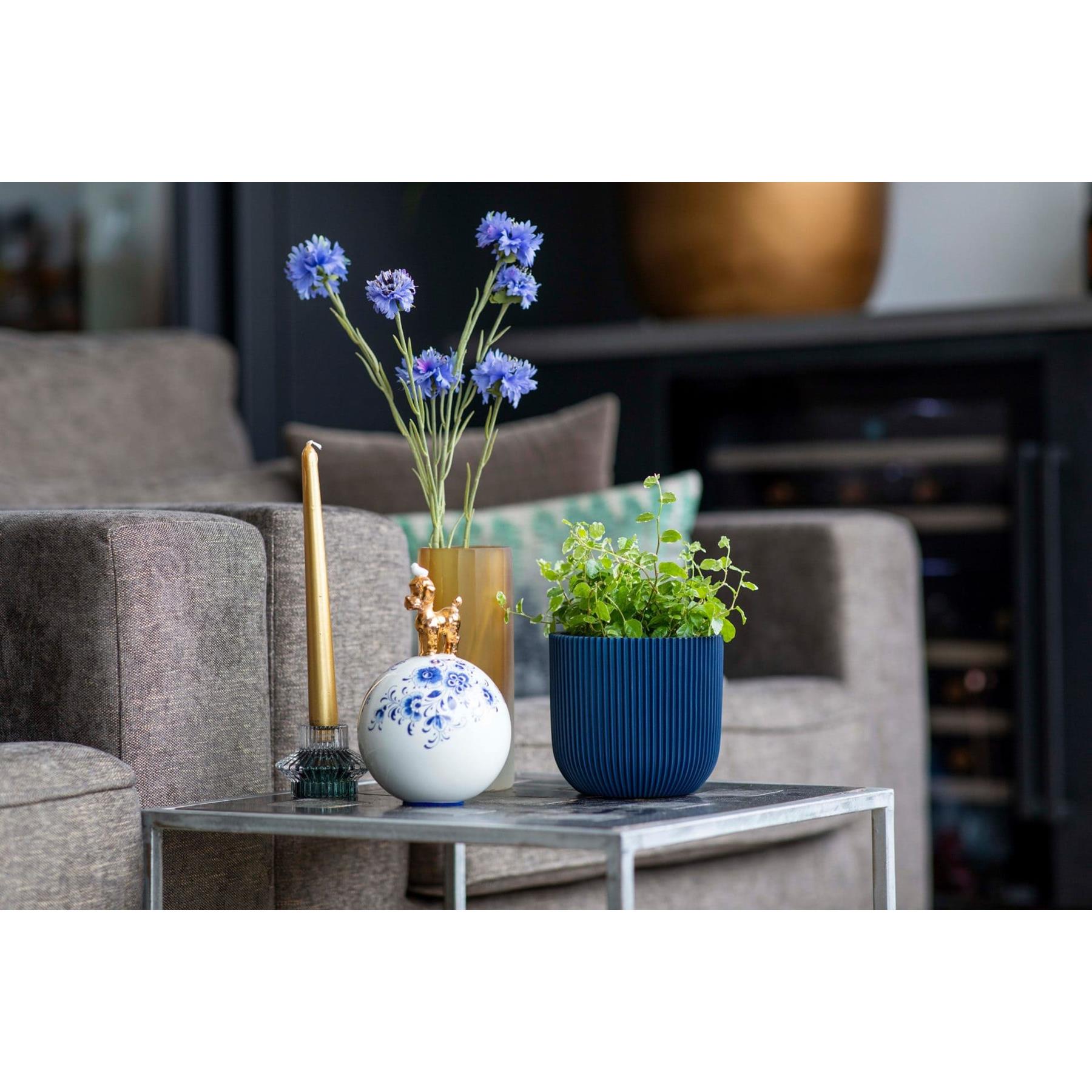 Capi Europe Bloempot bol Groove Colours - 8x6 - Donkerblauw