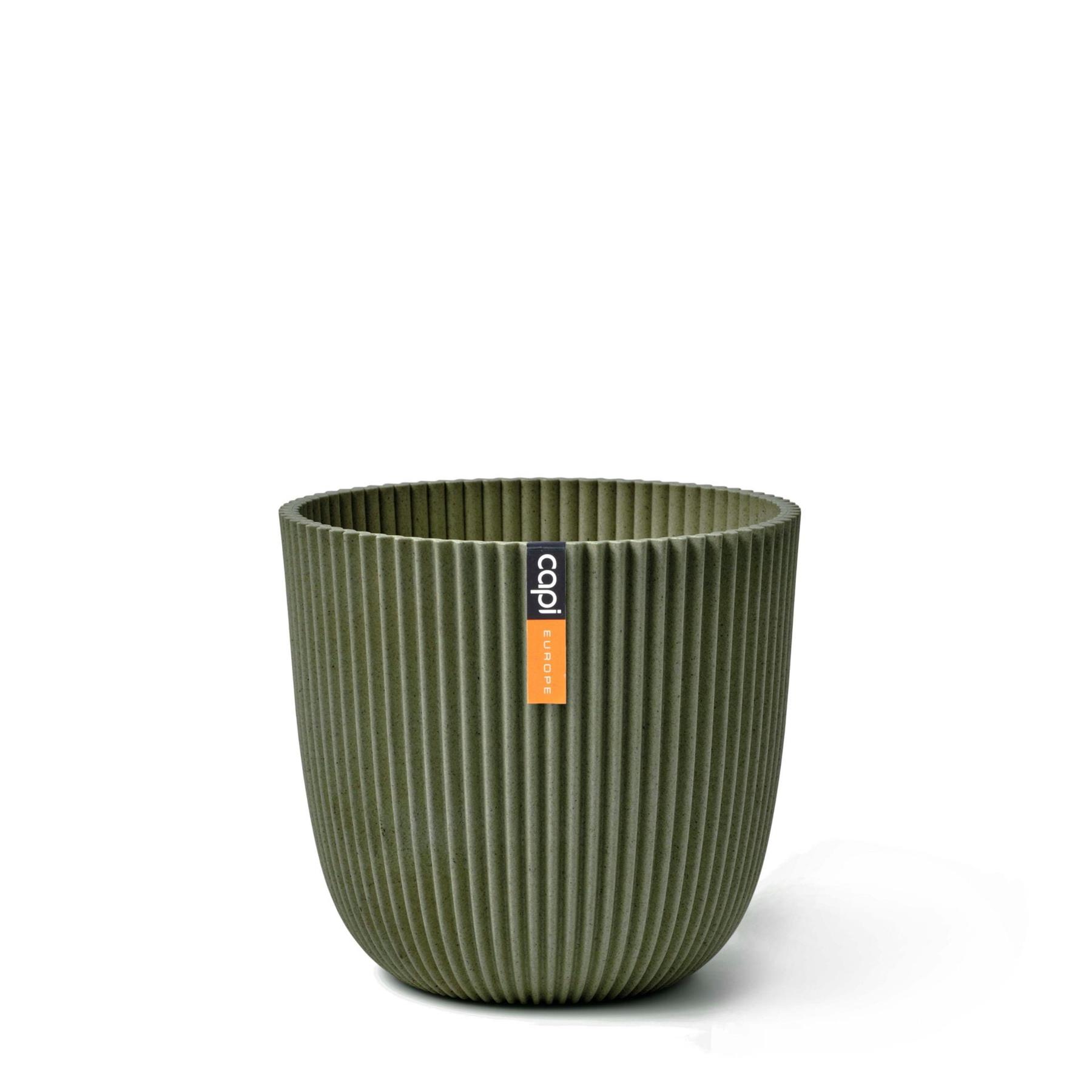 Capi Europe Bloempot bol Groove 'made with' kunstgras groen - 13x12 - Kunstgras groen
