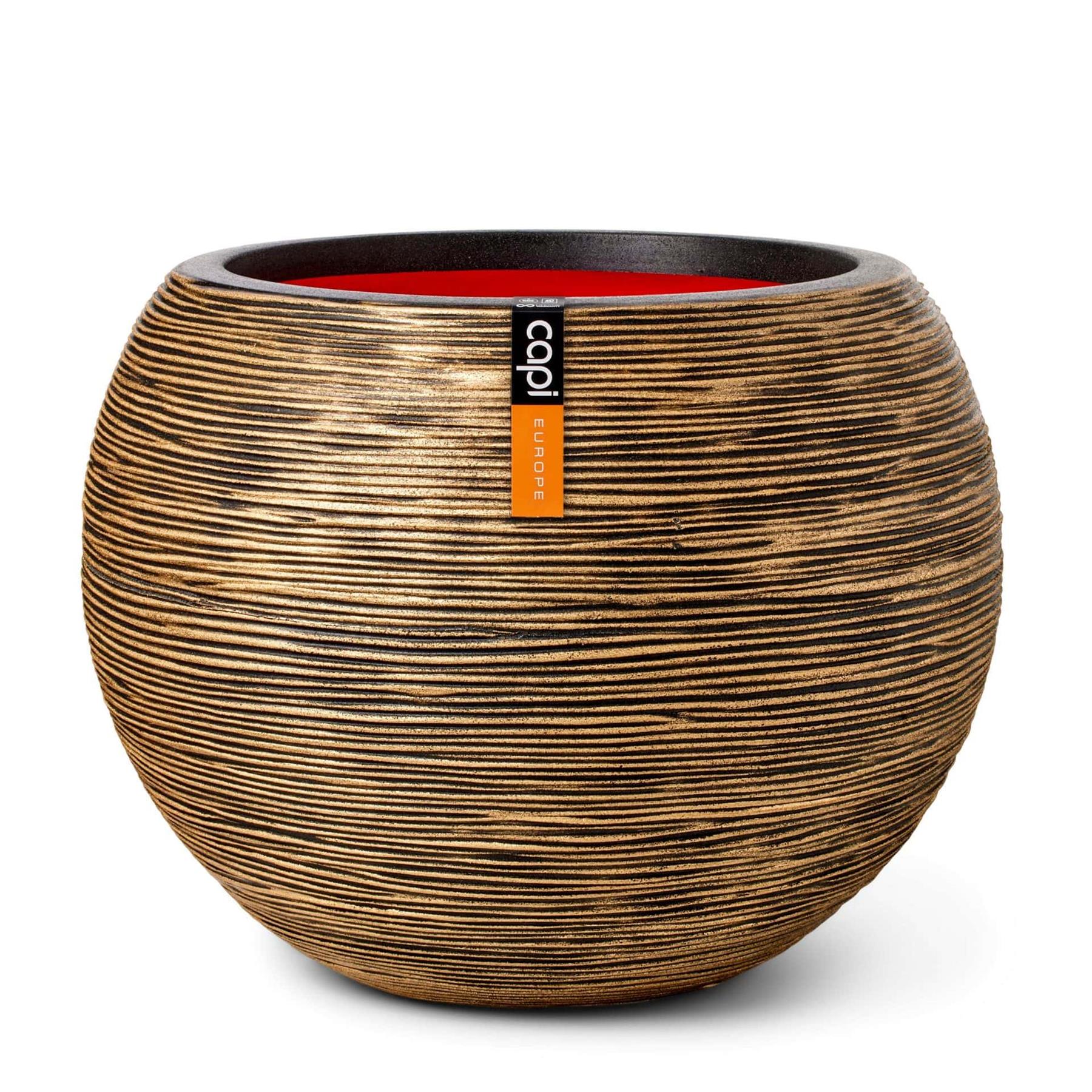 Capi Europe Vaas bol Rib NL - 40x32 - Goud