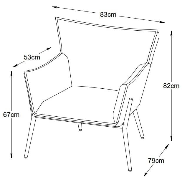 Giga Living - Fauteuil Calgary Stof Donkergrijs