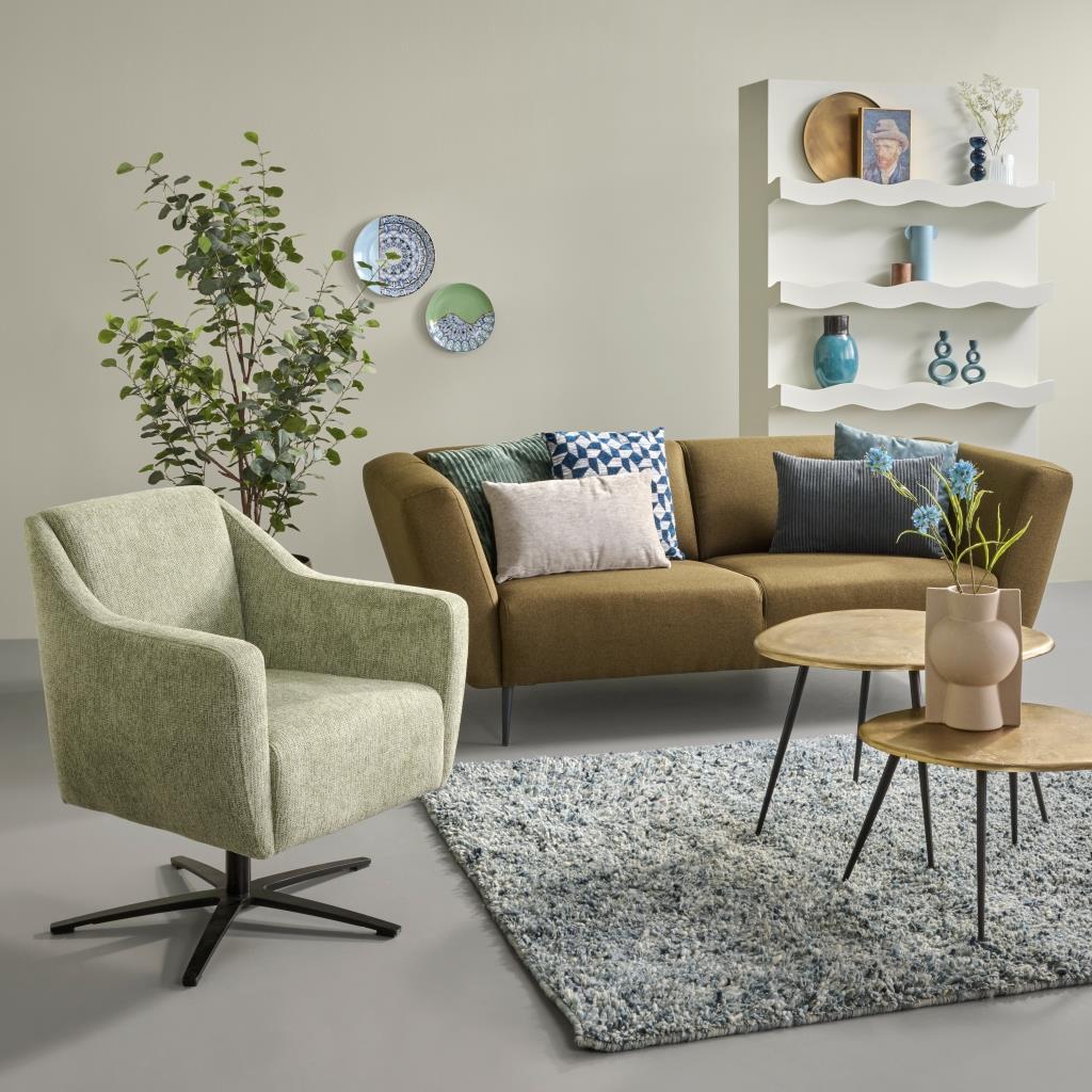 Vloerkleed Shaggy Deluxe - Blauw - Wol