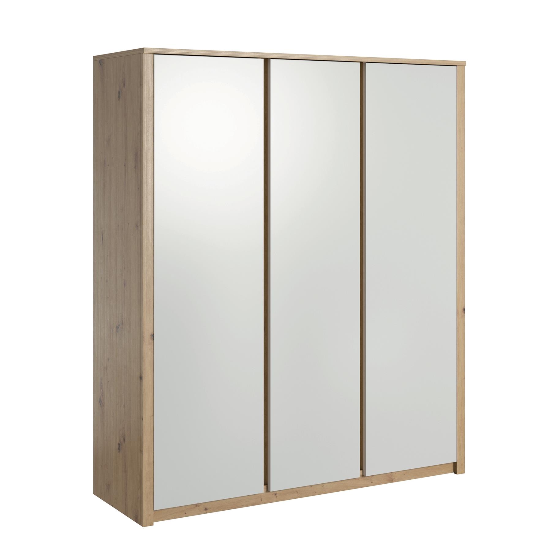 Meubella Kledingkast Melody - Wit - Eiken - 166 cm