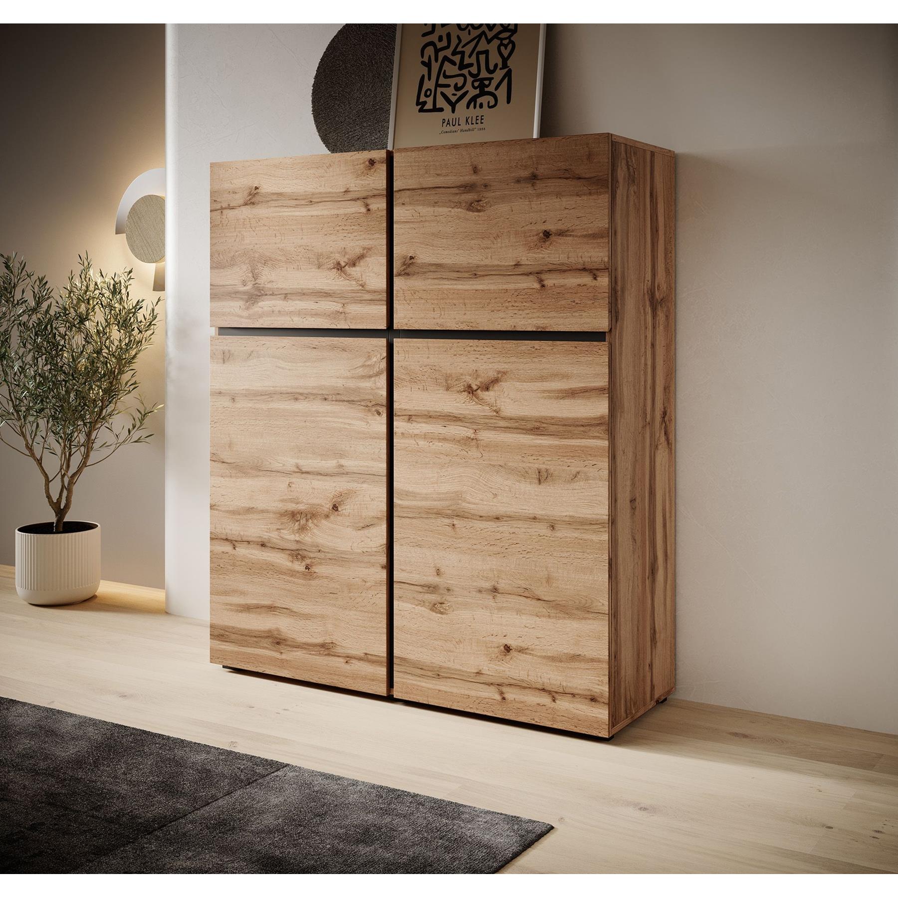 Meubella Dressoir Cainan - Eiken -  119 cm - Hoog
