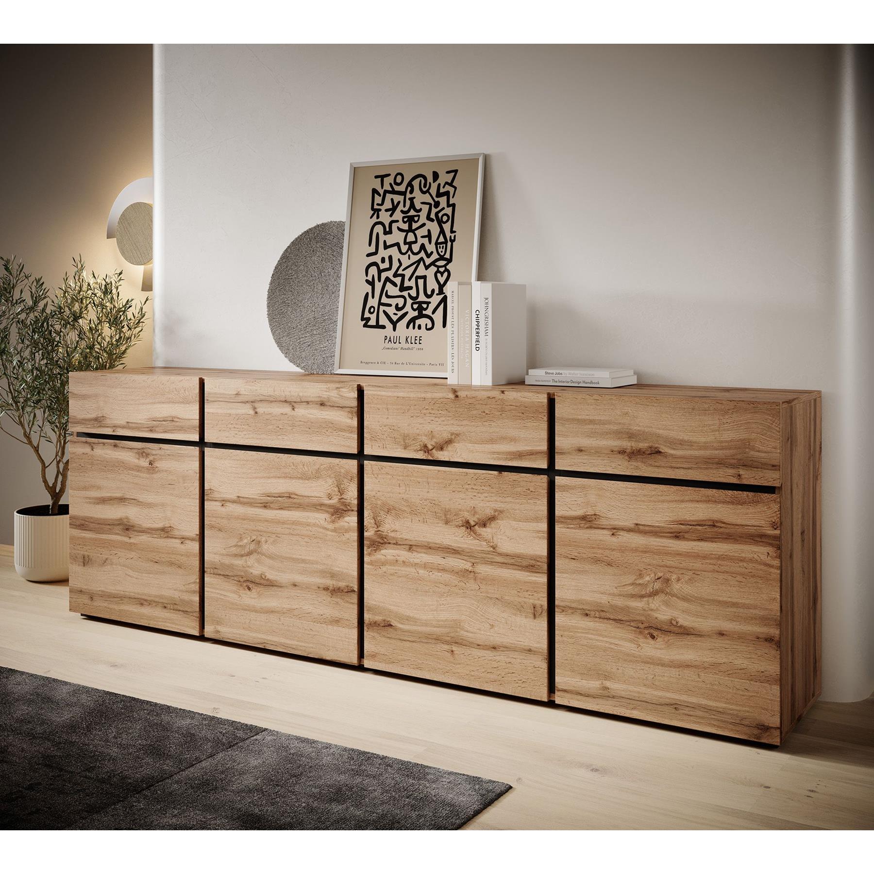 Meubella Dressoir Cainan - Eiken - 225 cm