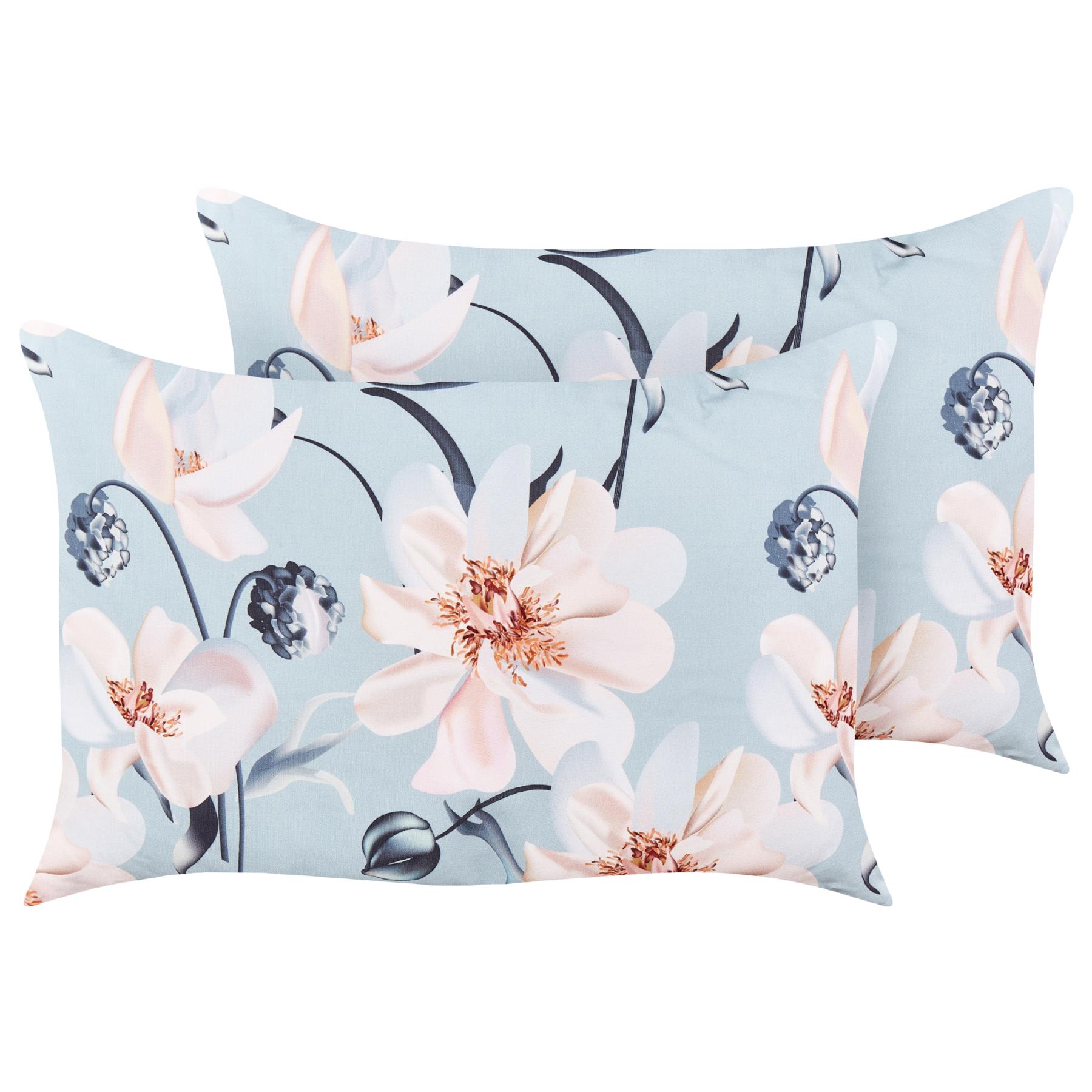 Beliani-APRICALE-Tuinkussen set van 2-Blauw-40 x 60 cm-Polyester
