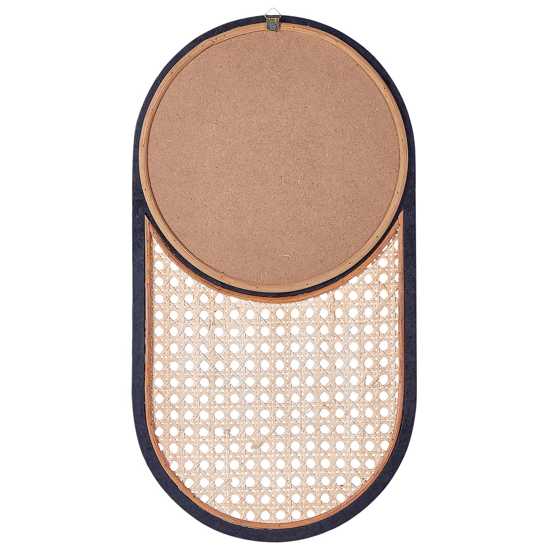 Beliani - BALEAL - Wandspiegel - Licht - Rotan
