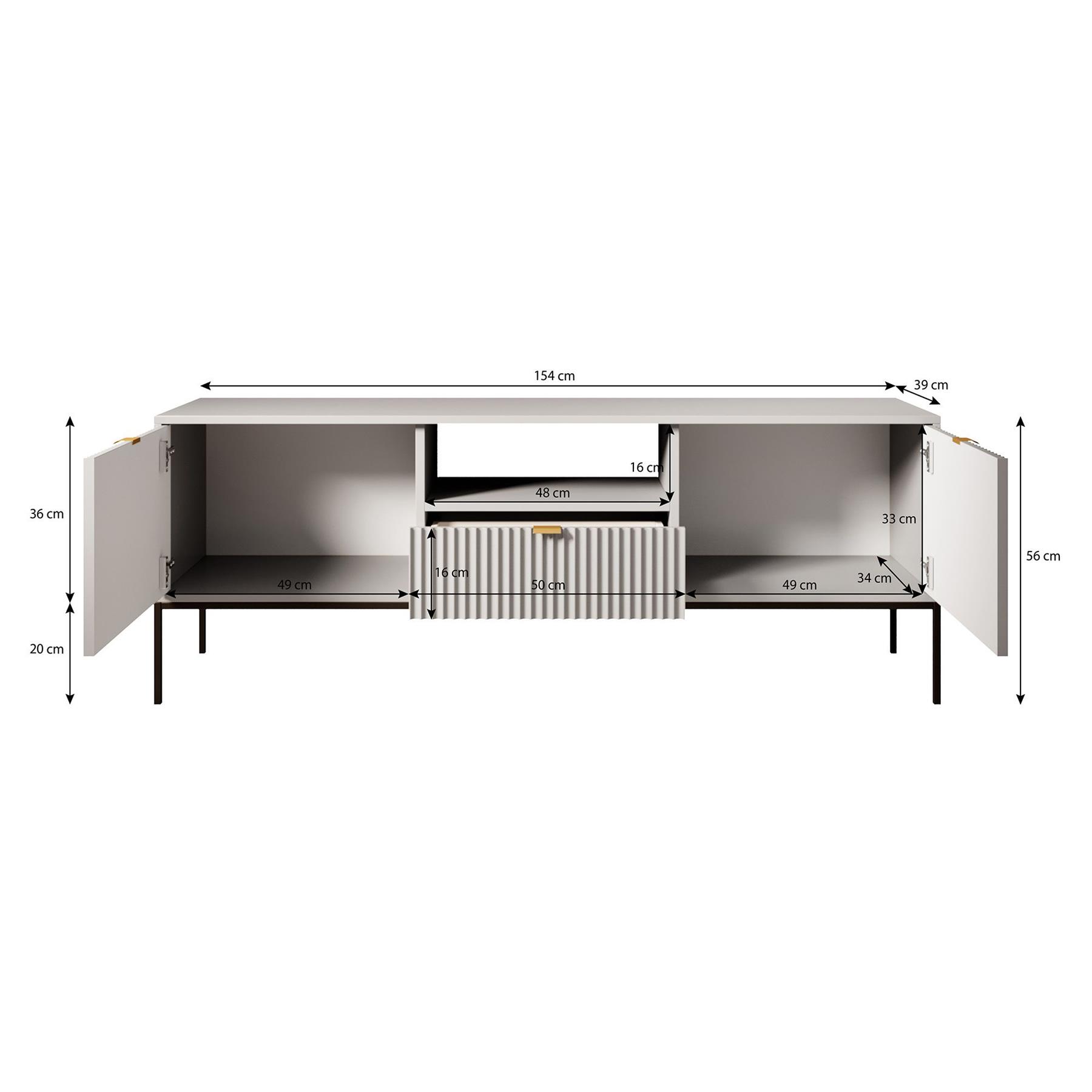 Meubella TV-Meubel Navil - Groen - 154 cm