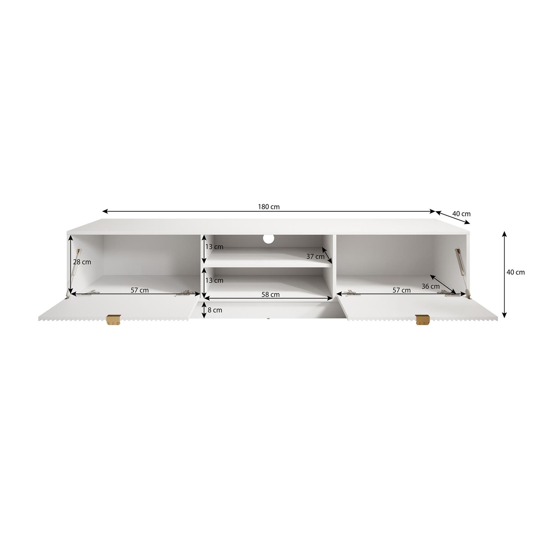 Meubella TV-Meubel Tavares - Wit - 180 cm