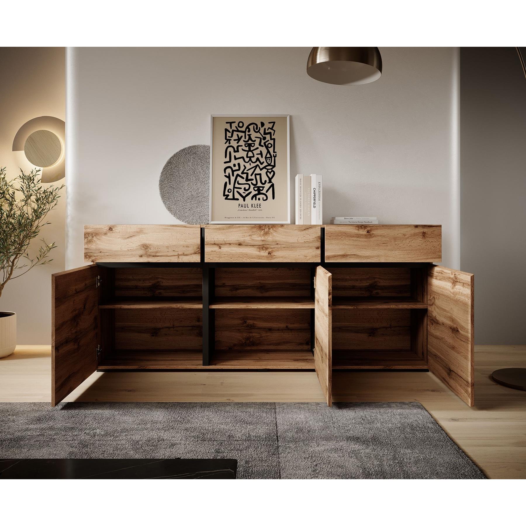 Meubella Dressoir Cainan - Eiken - 180 cm