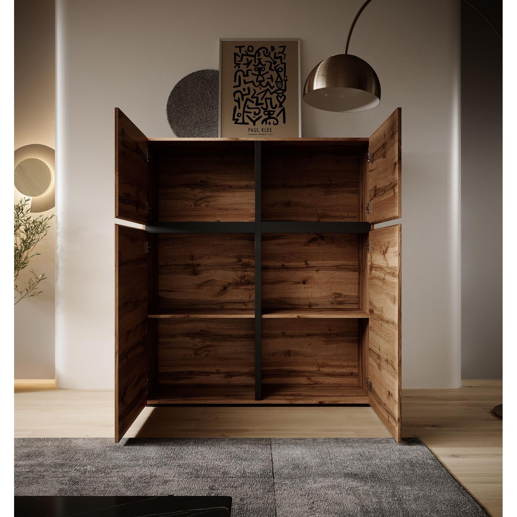 Meubella Dressoir Cainan - Eiken -  119 cm - Hoog