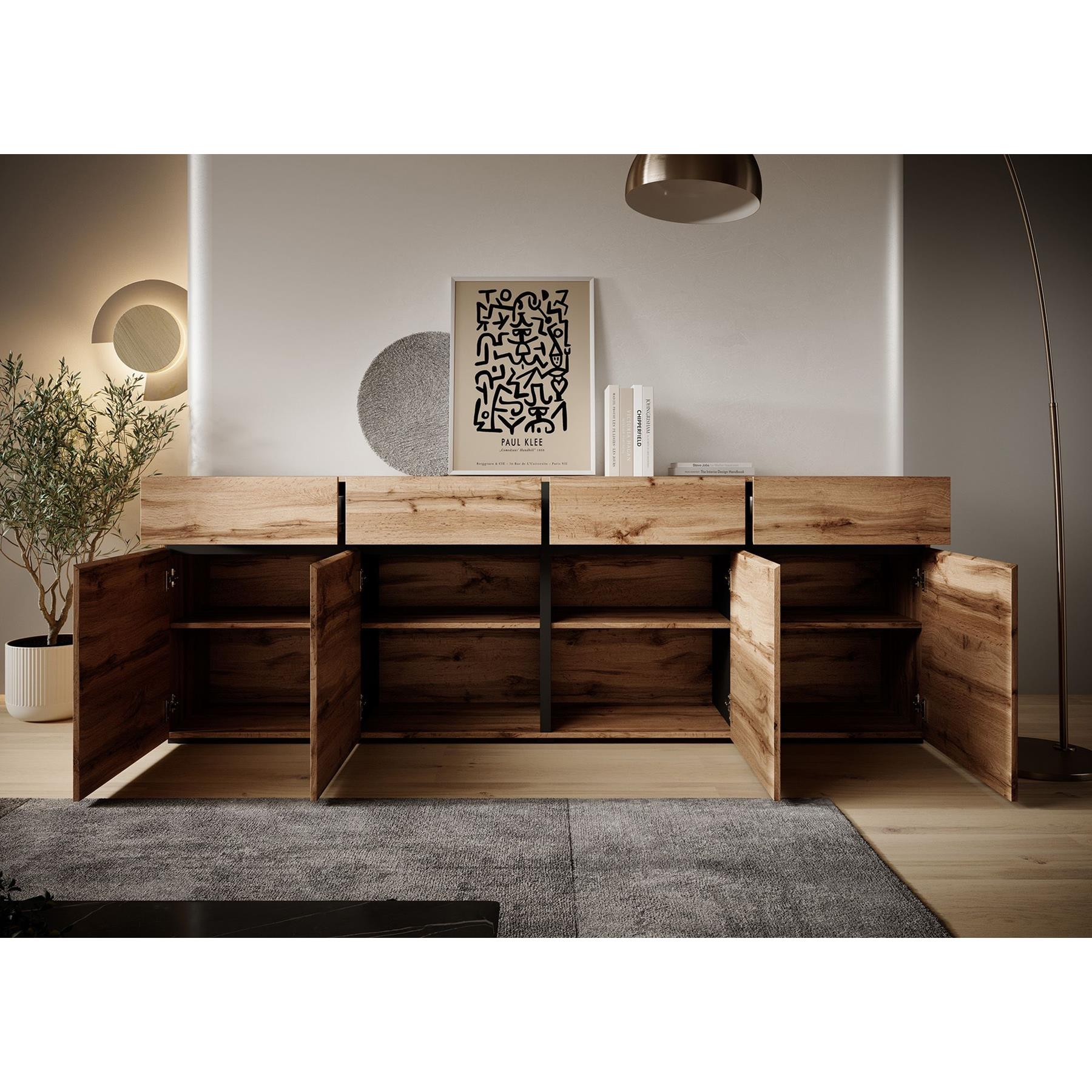 Meubella Dressoir Cainan - Eiken - 225 cm