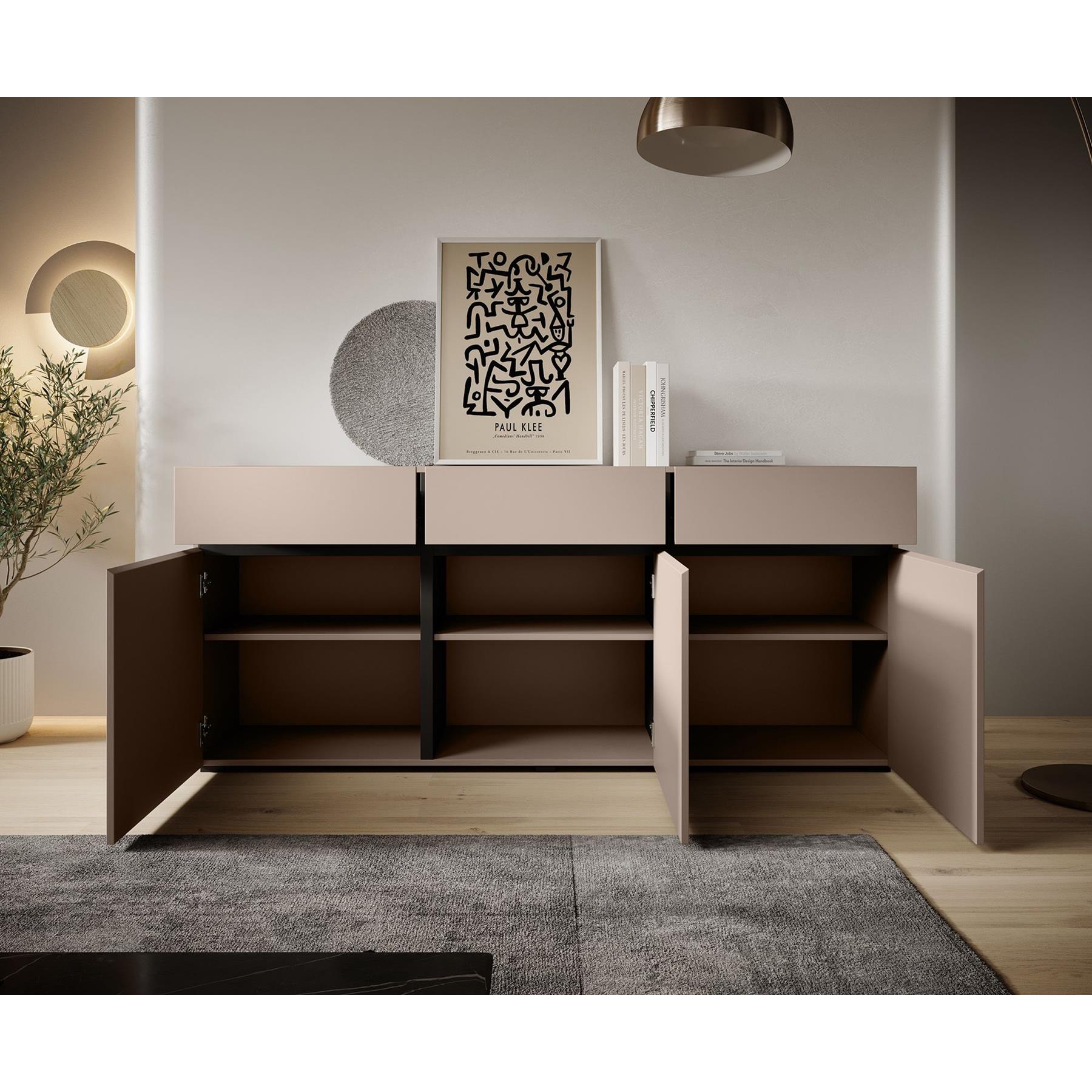 Meubella Dressoir Cainan - Beige - 180 cm