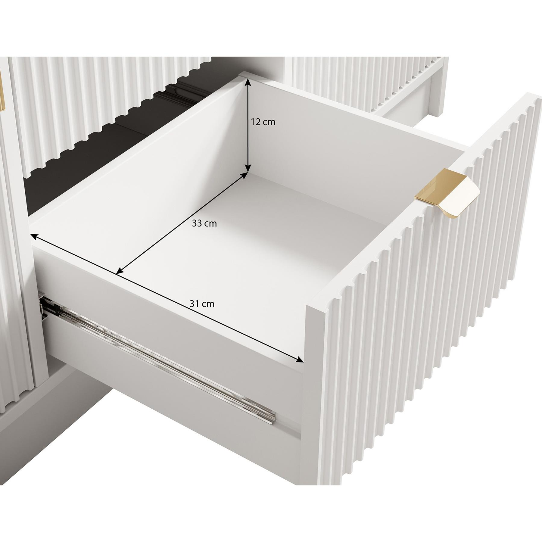 Meubella Dressoir Tavares - Wit - 118 cm