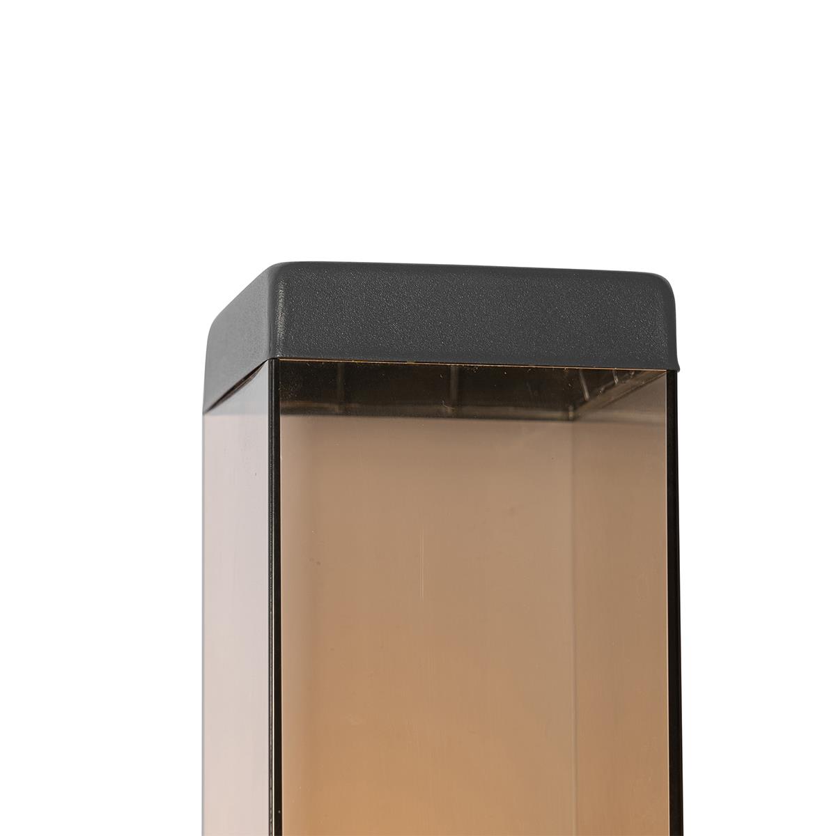 QAZQA Moderne buiten wandlamp donkergrijs met smoke - Malios