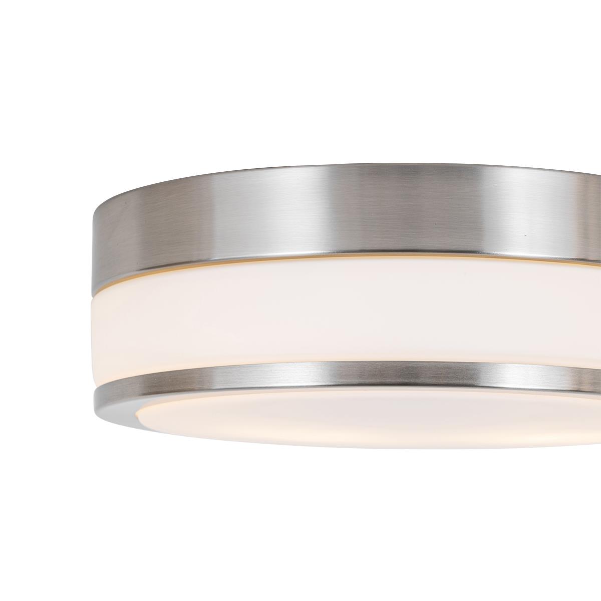 QAZQA Moderne plafondlamp staal 28 cm IP44  - Flavi