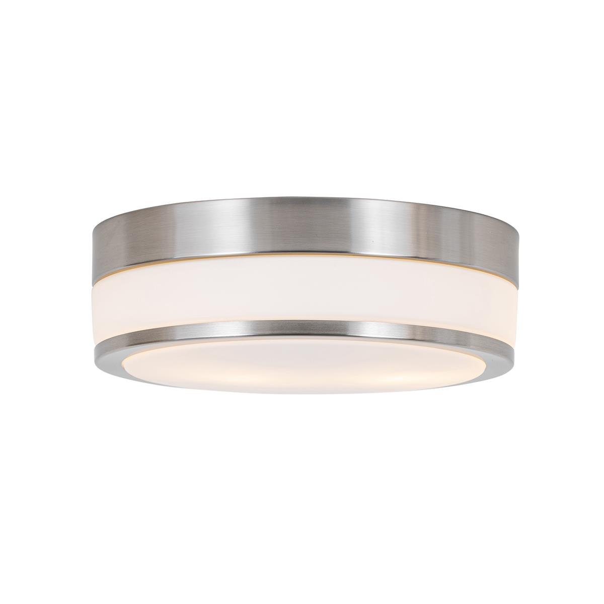 QAZQA Moderne plafondlamp staal 28 cm IP44  - Flavi