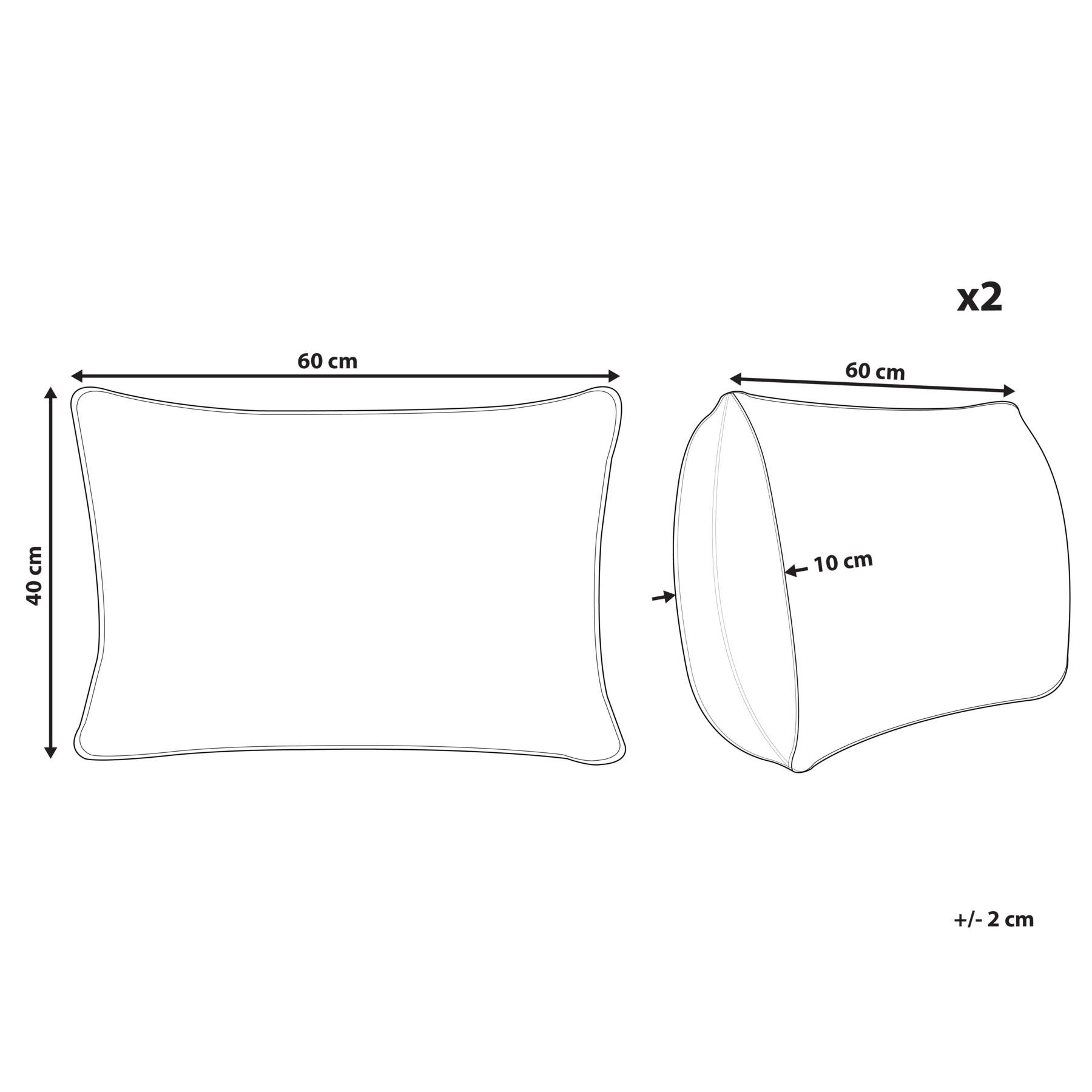 Beliani-VALSORDA-Tuinkussen set van 2-Grijs-40 x 60 cm-Polyester