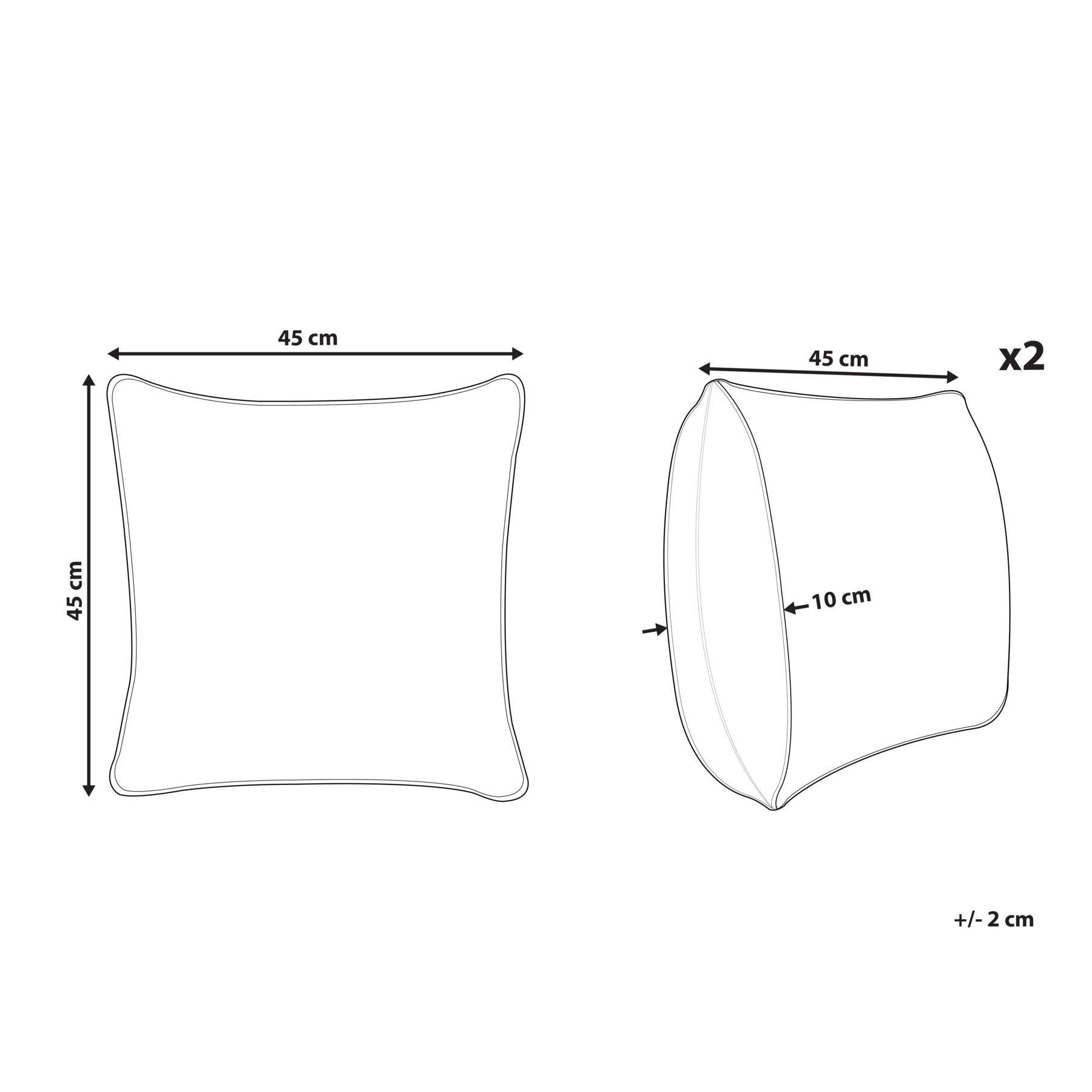 Beliani-CUNEO-Tuinkussen set van 2 -Lichtgroen-45 x 45 cm-Polyester