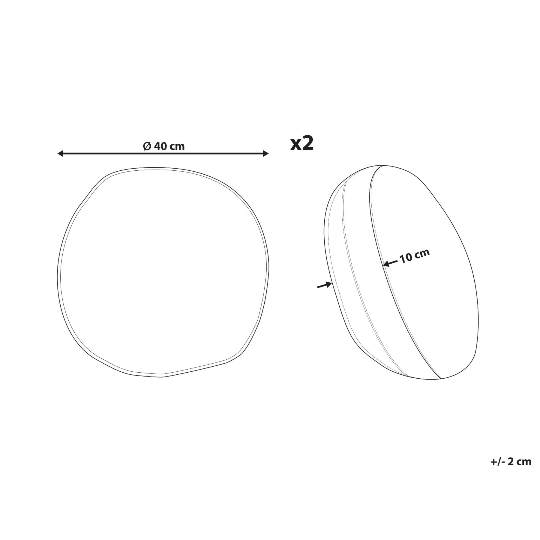 Beliani-MONESI-Tuinkussen set van 2-Meerkleurig-⌀ 40 cm-Polyester