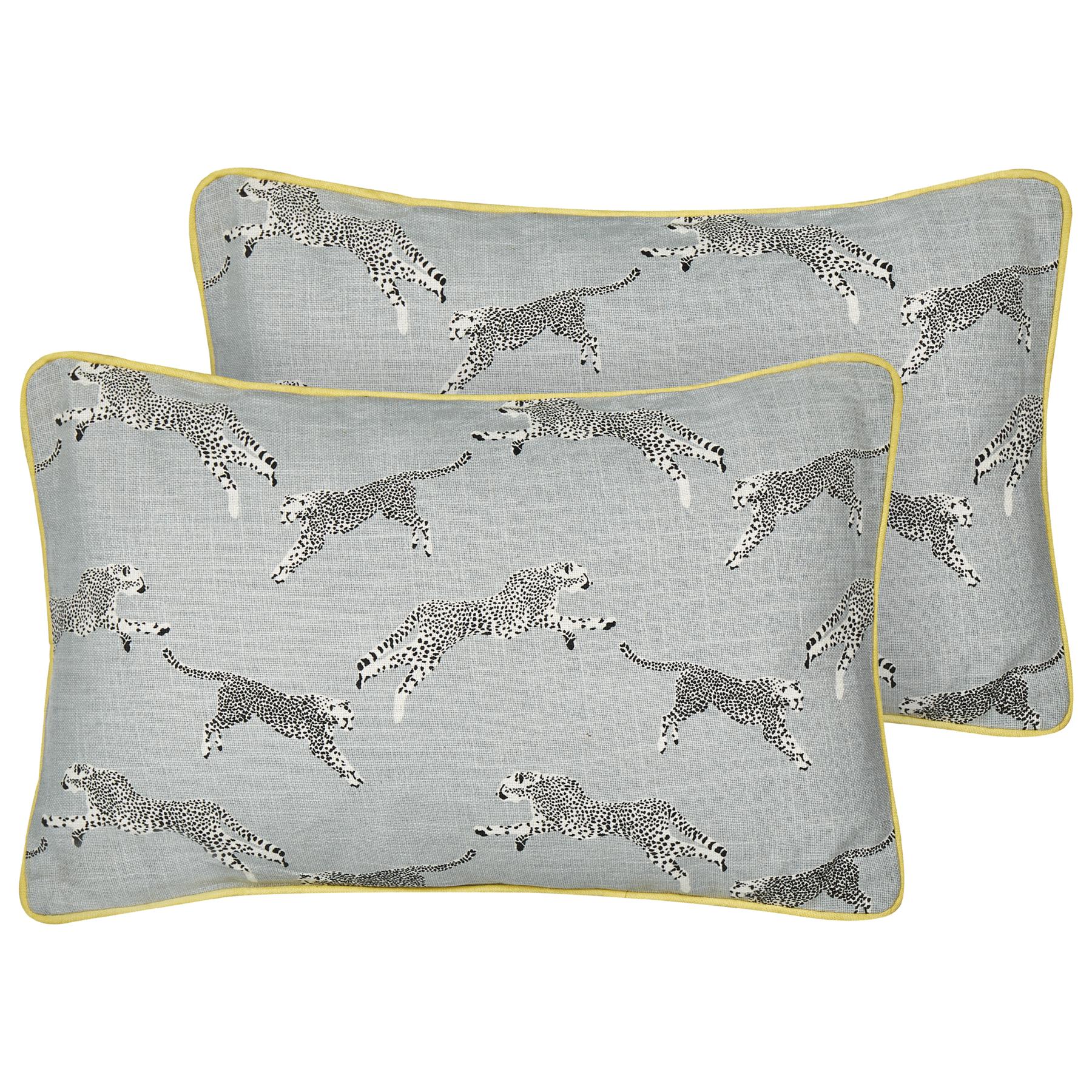 Beliani - ARALES - Sierkussen set van 2 - Grijs - 30 x 50 cm - Katoen