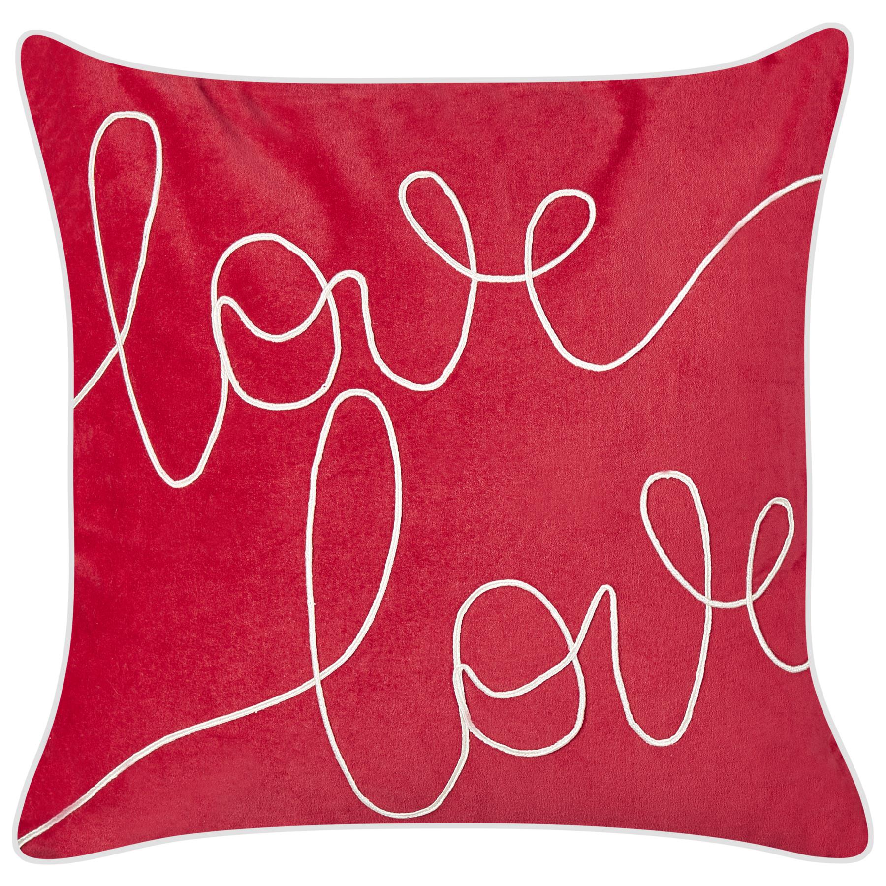 Beliani-SIDERASIS-Sierkussen set van 2-Rood-45 x 45 cm-Fluweel