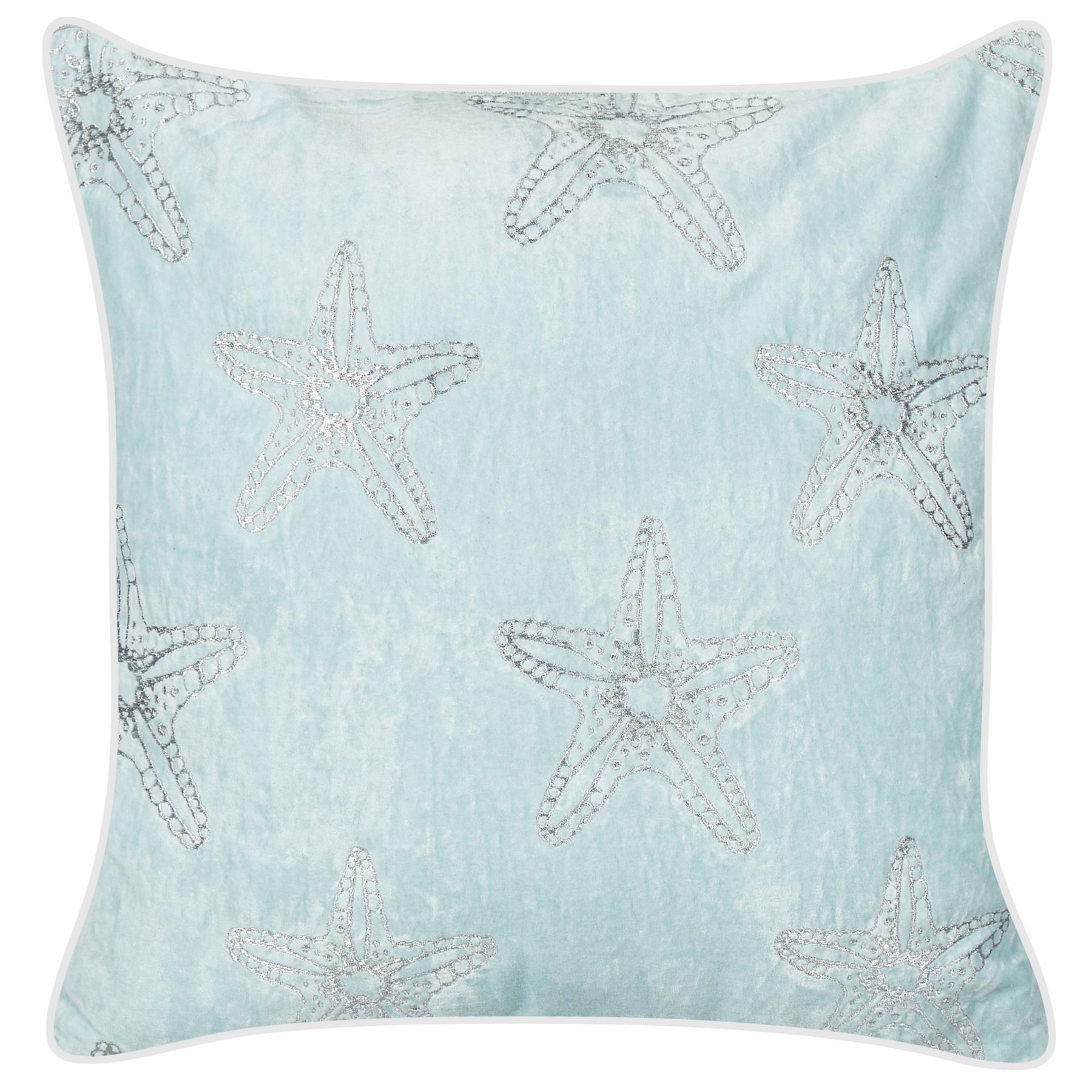 Beliani-CERAMIUM-Sierkussen set van 2-Blauw-45 x 45 cm-Fluweel